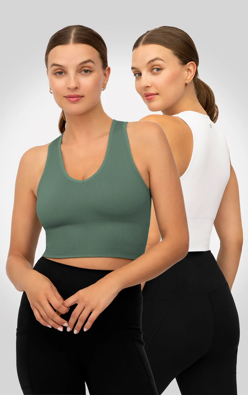 2 PK Ribbed V-Neck Tank Top - Image 12