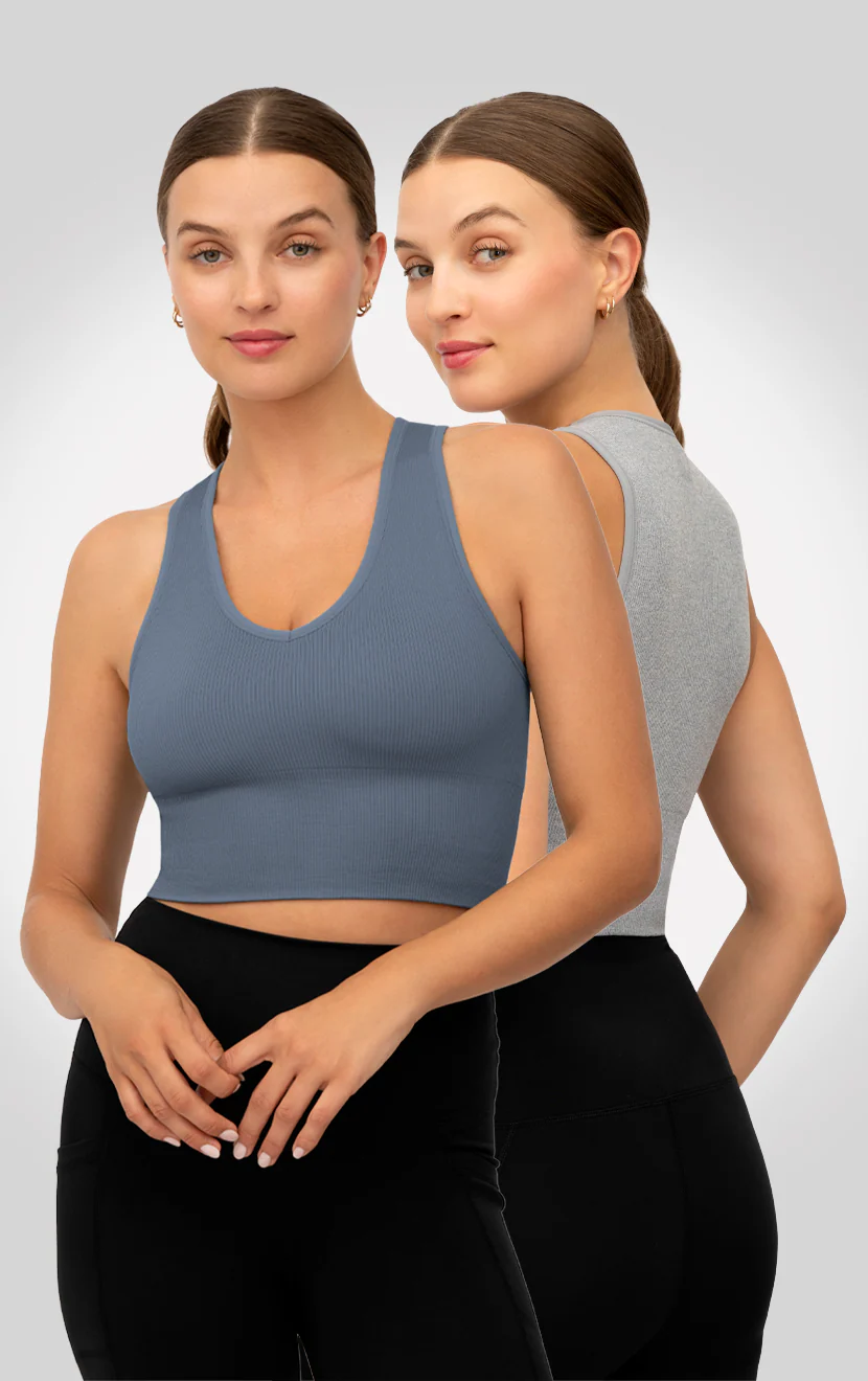 2 PK Ribbed V-Neck Tank Top - Image 16