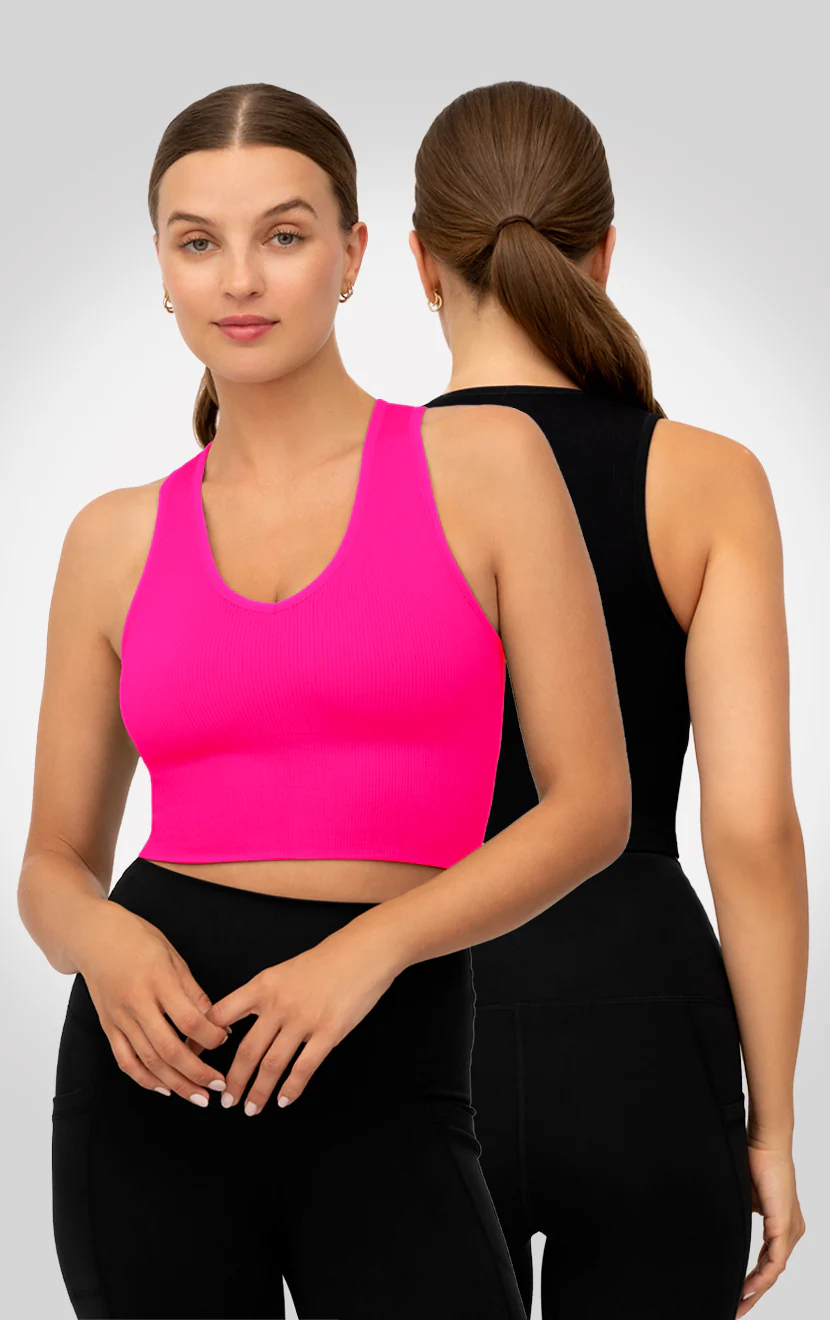 2 PK Ribbed V-Neck Tank Top - Image 17
