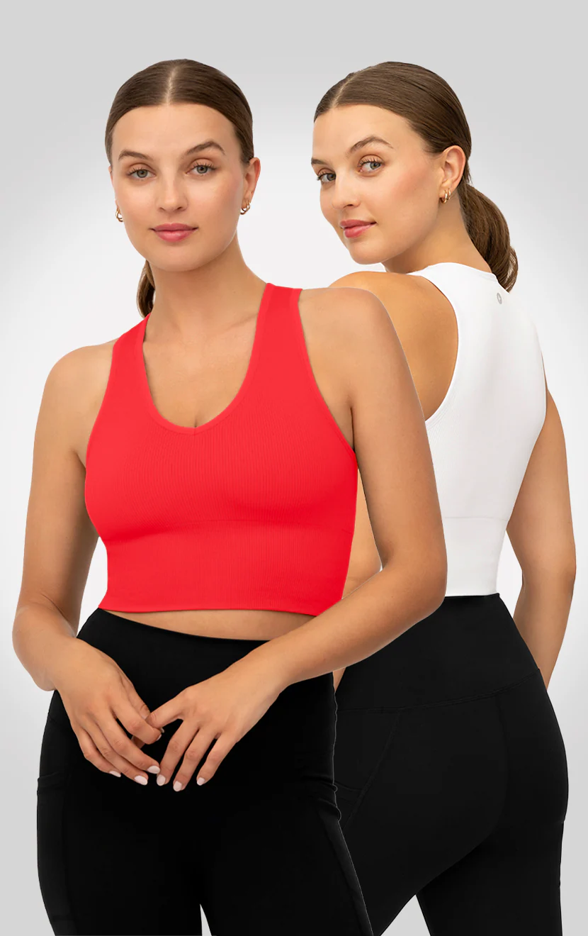 2 PK Ribbed V-Neck Tank Top - Image 18