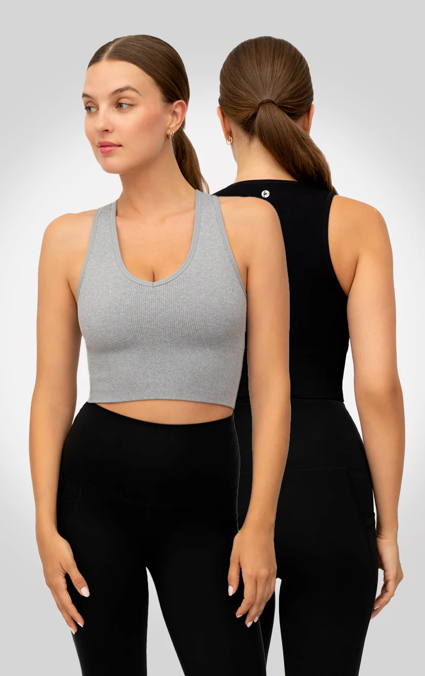 2 PK Ribbed V-Neck Tank Top - Image 7