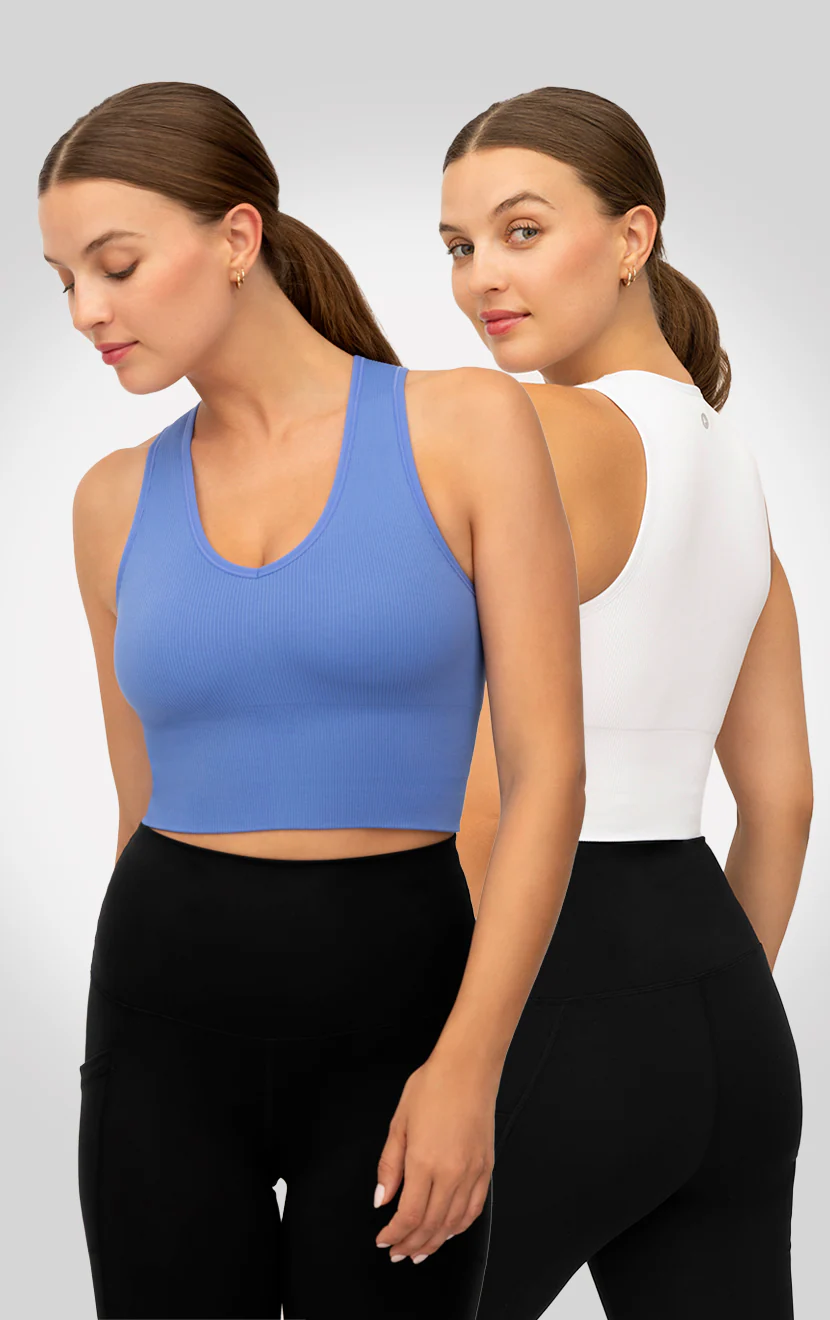 2 PK Ribbed V-Neck Tank Top - Image 8
