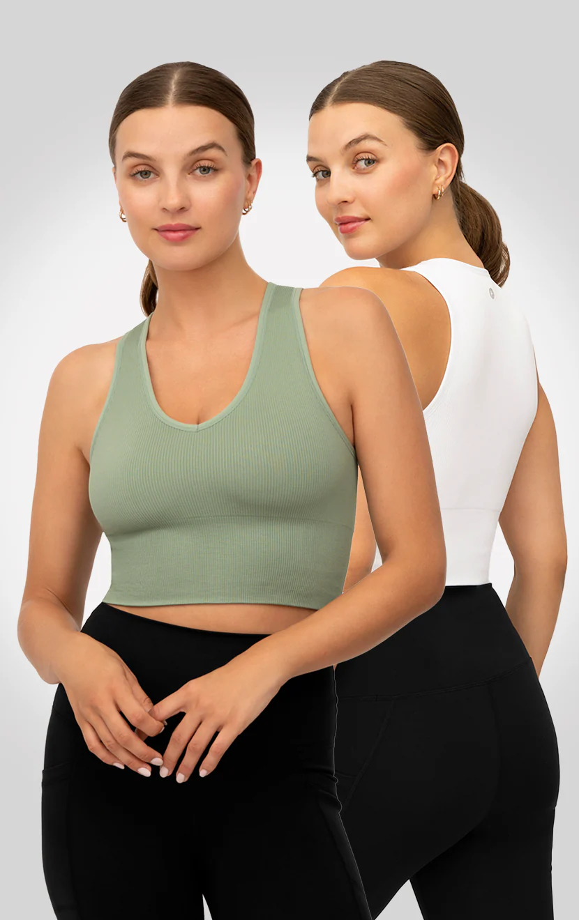 2 PK Ribbed V-Neck Tank Top - Image 9