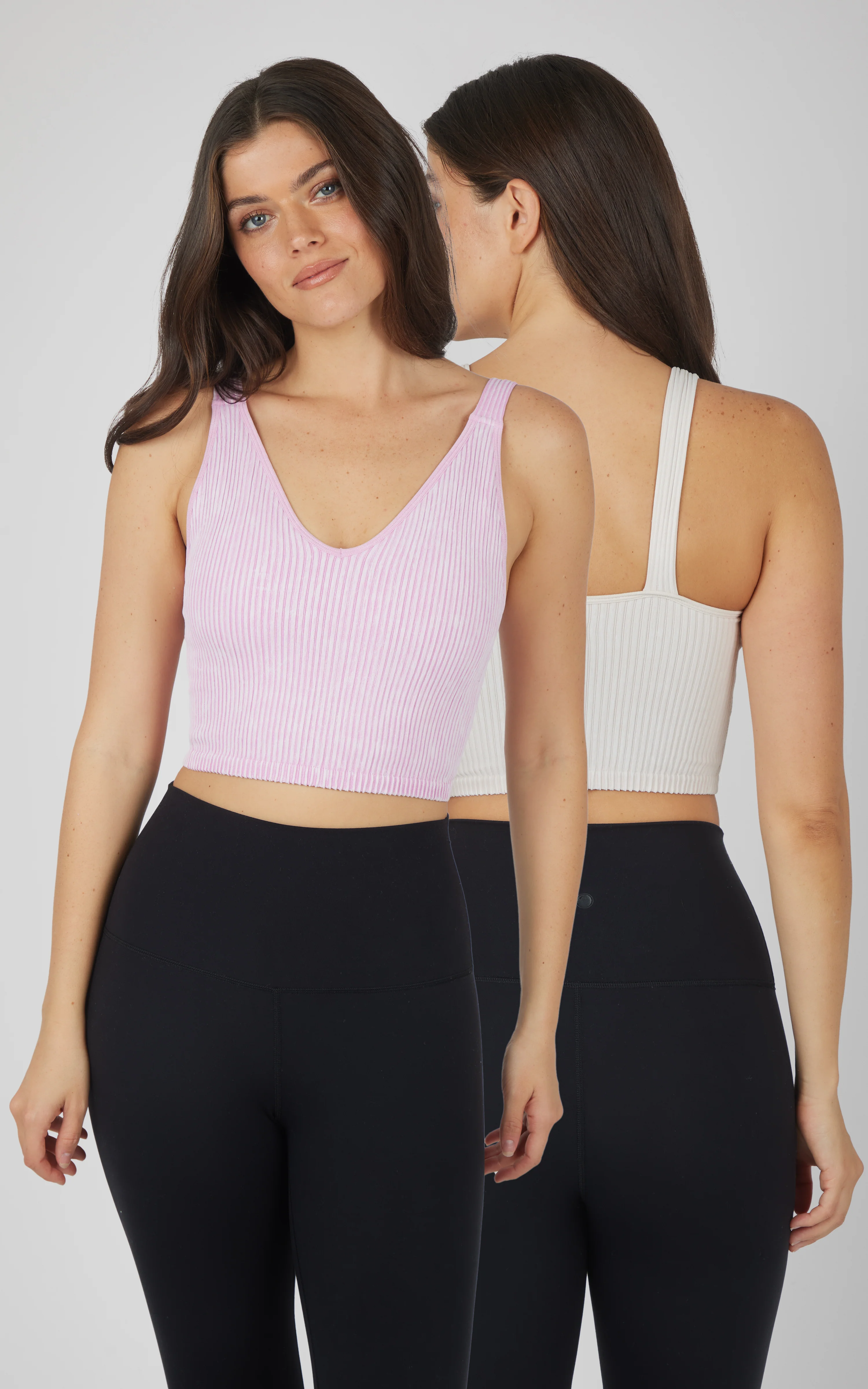 2 PK Stone Wash V-Neck Tank - Image 9