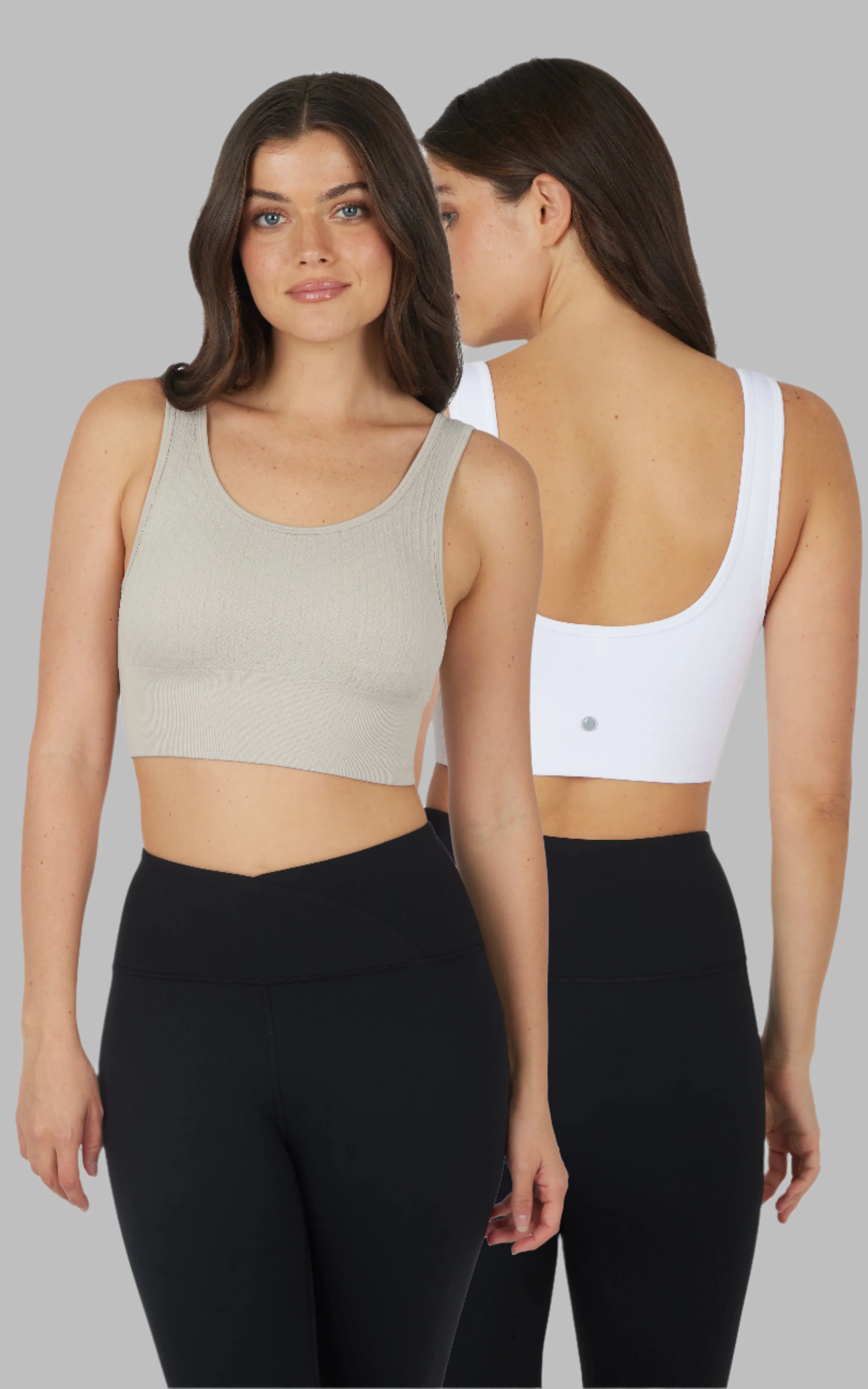 2 PK Textured Seamless Scooped Neck Bra - Image 5
