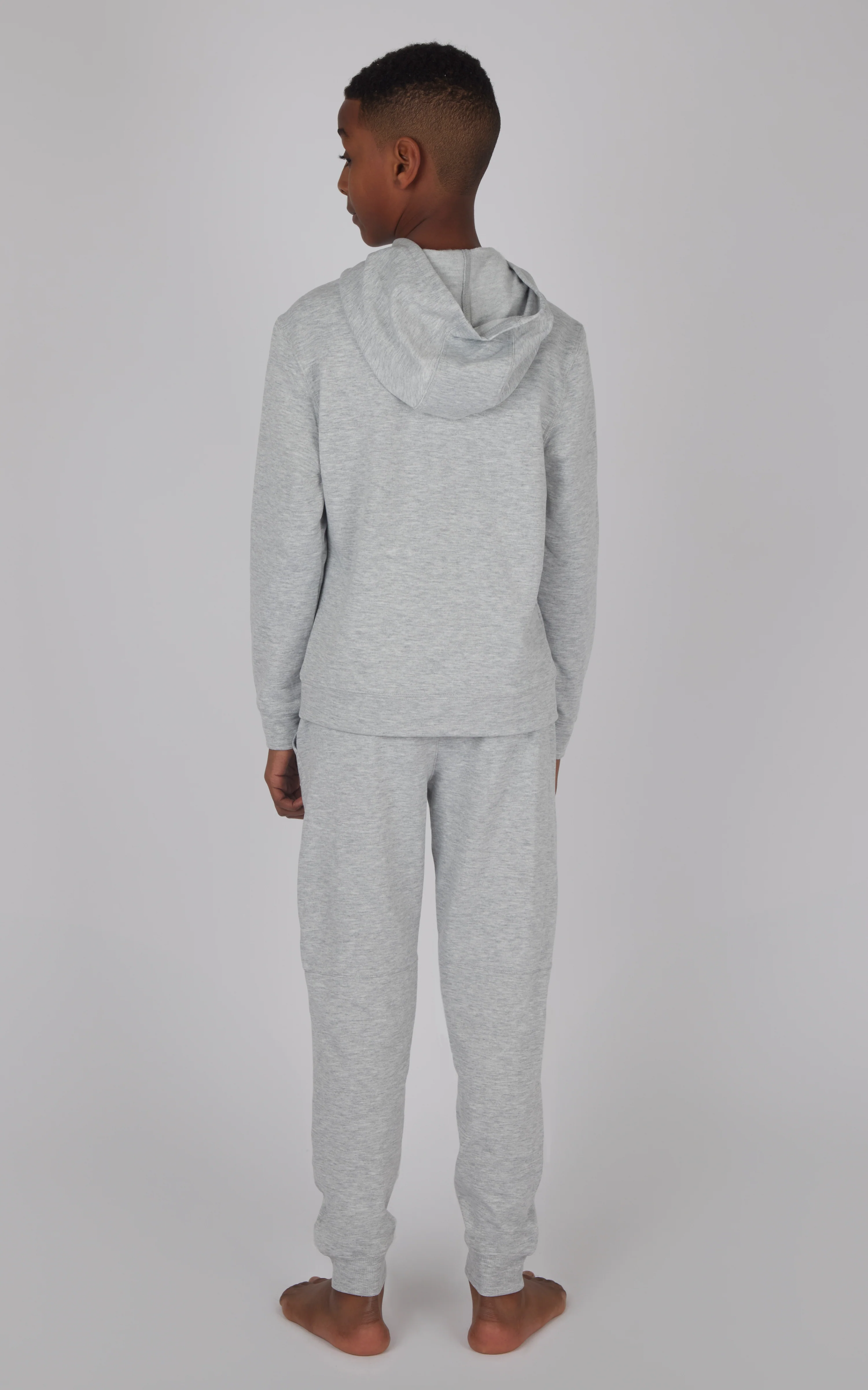2 PC Boys Brushed Terry Pullover Hoodie+ Jogger Set - Image 5