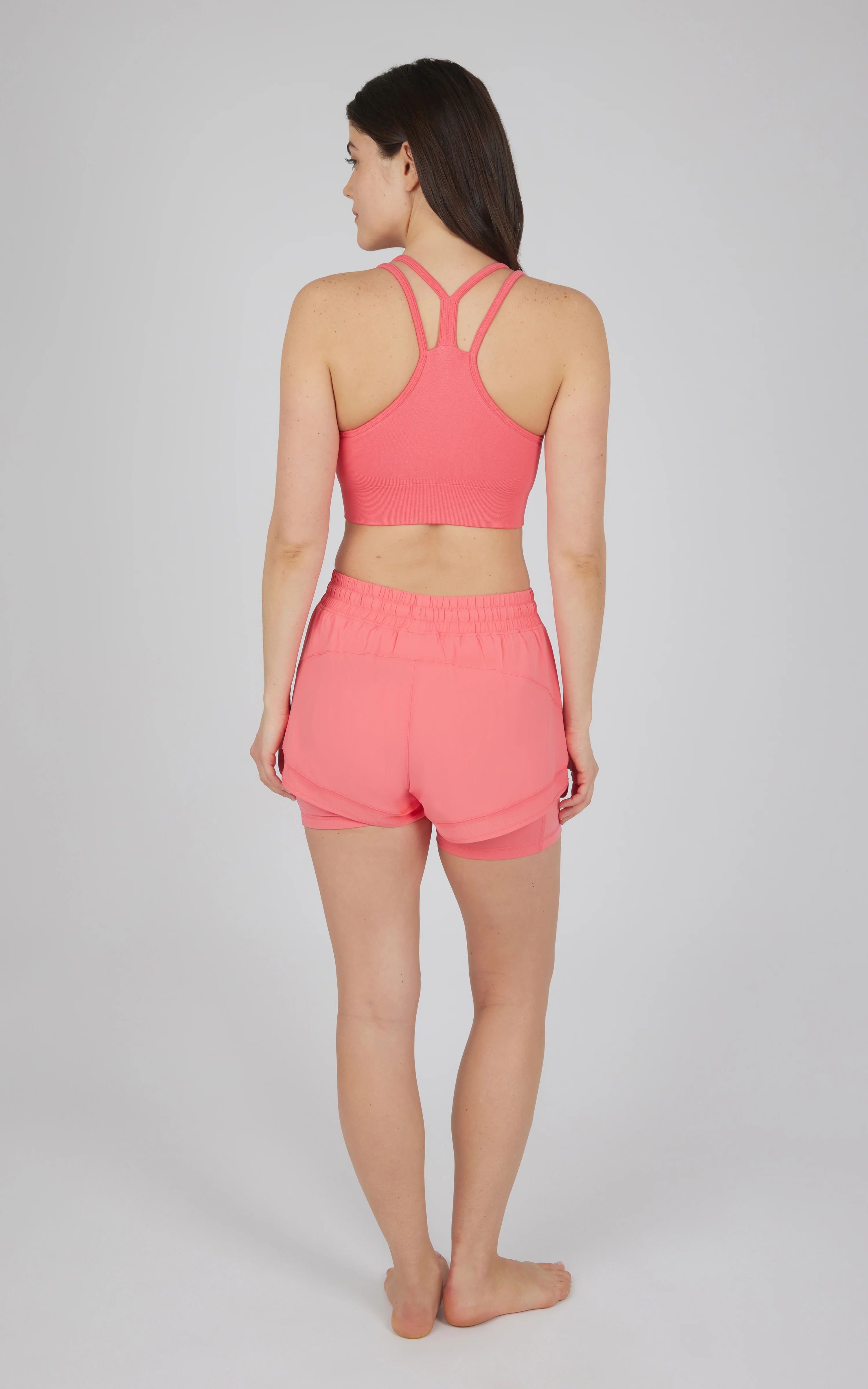 2 PC Seamless Longline Bra and 2 in 1 Short Set - Image 3
