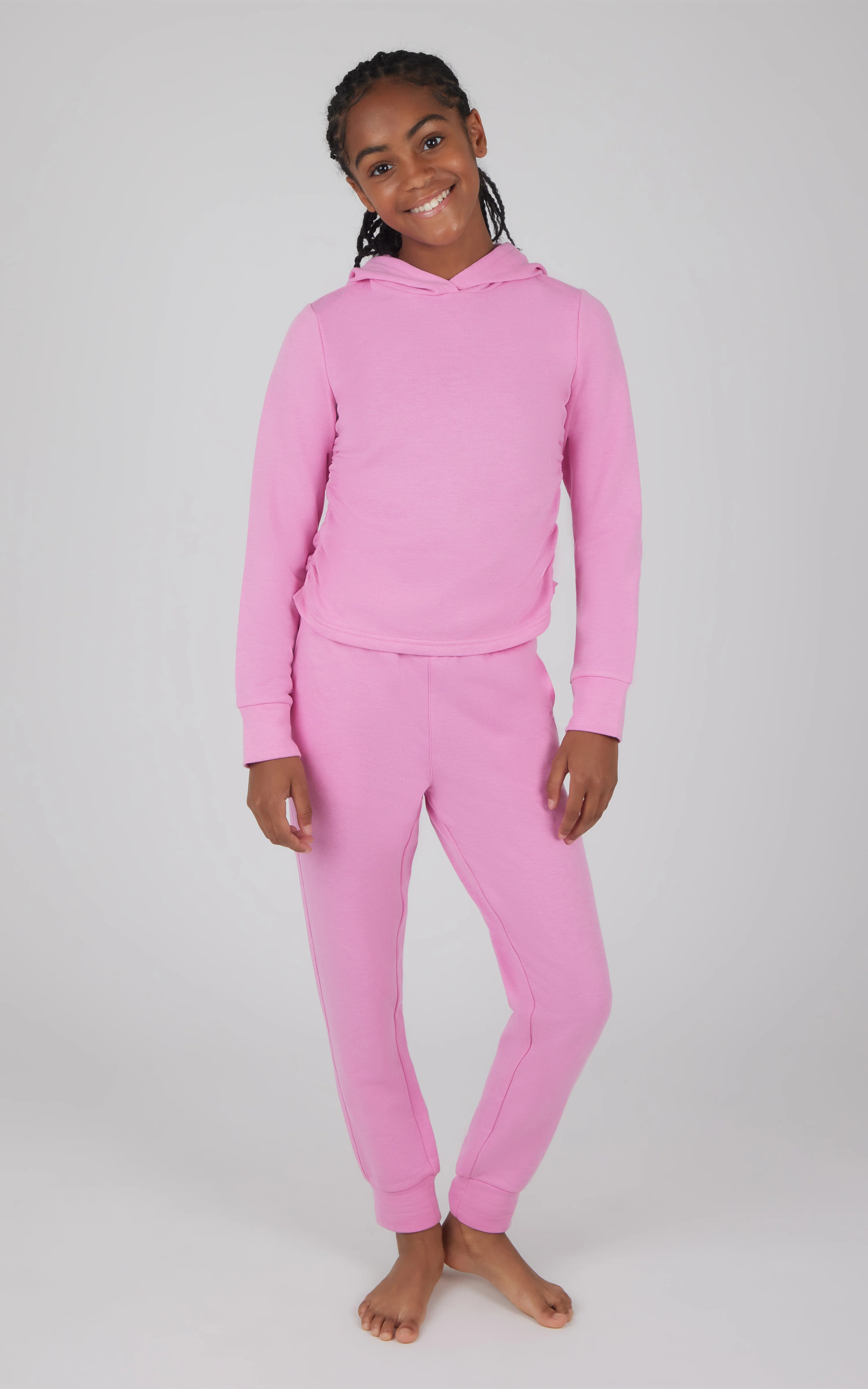 Girls 2 PC Terry Brushed Hoodie and Jogger - Image 10