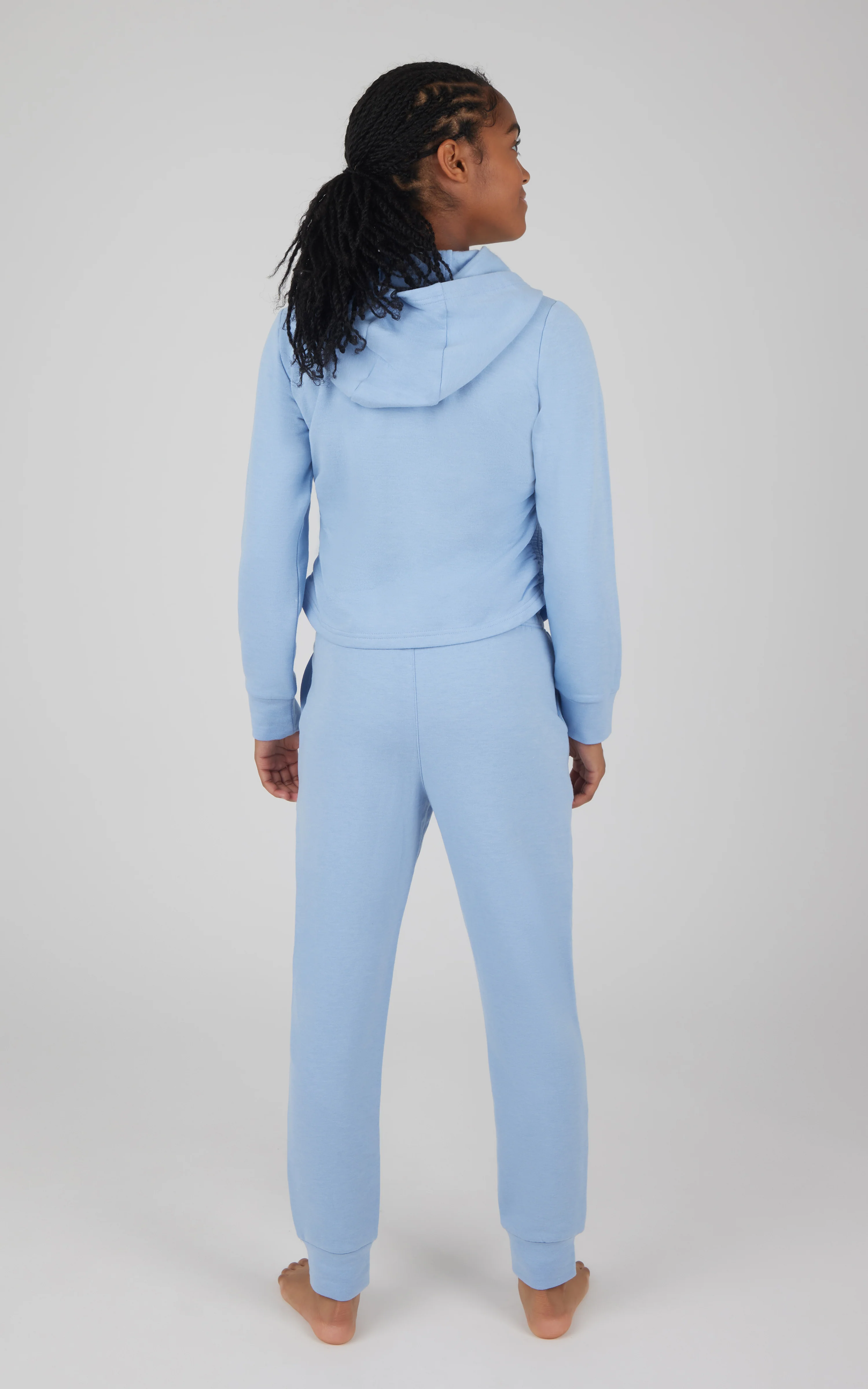 Girls 2 PC Terry Brushed Hoodie and Jogger - Image 6
