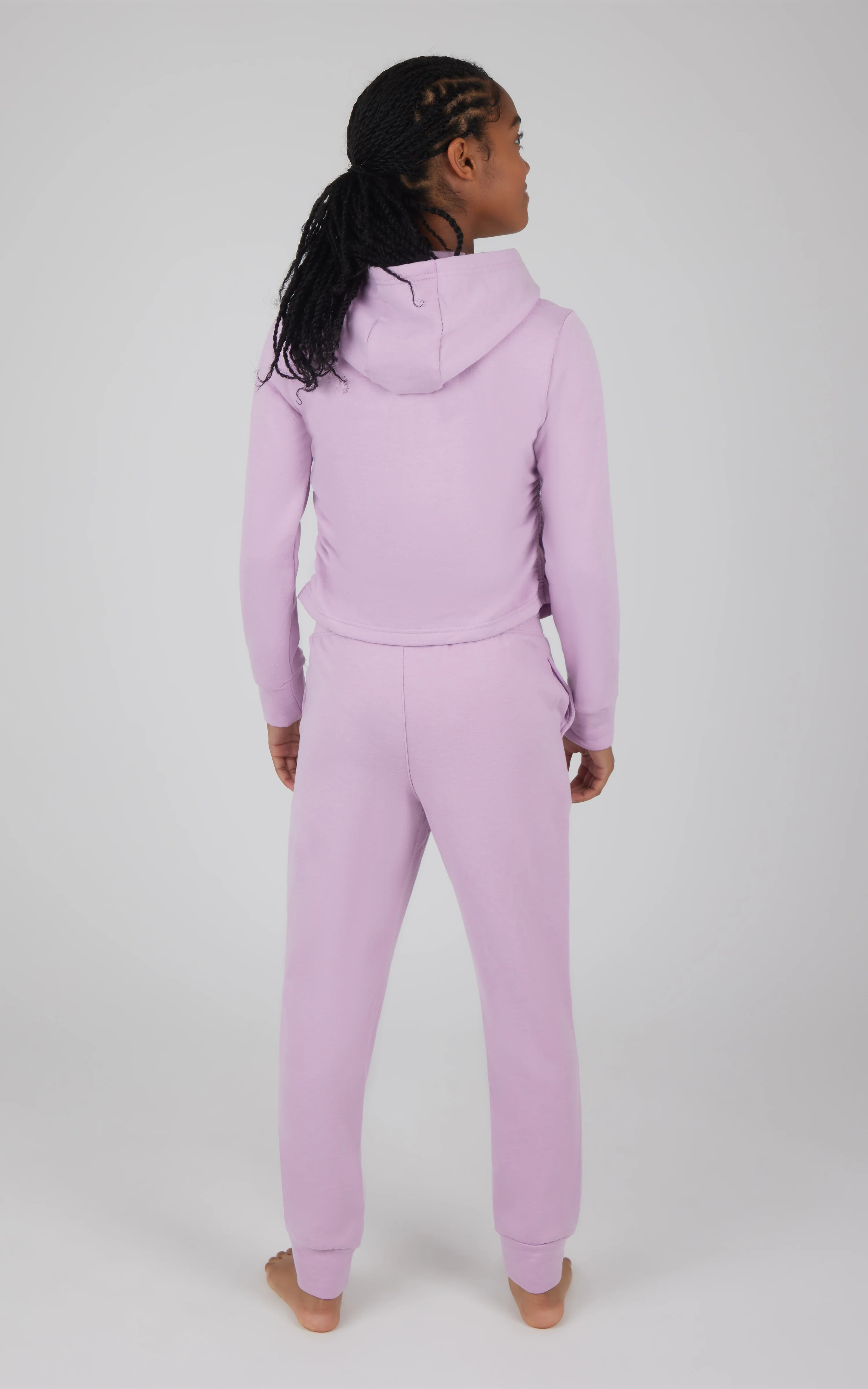 Girls 2 PC Terry Brushed Hoodie and Jogger - Image 9
