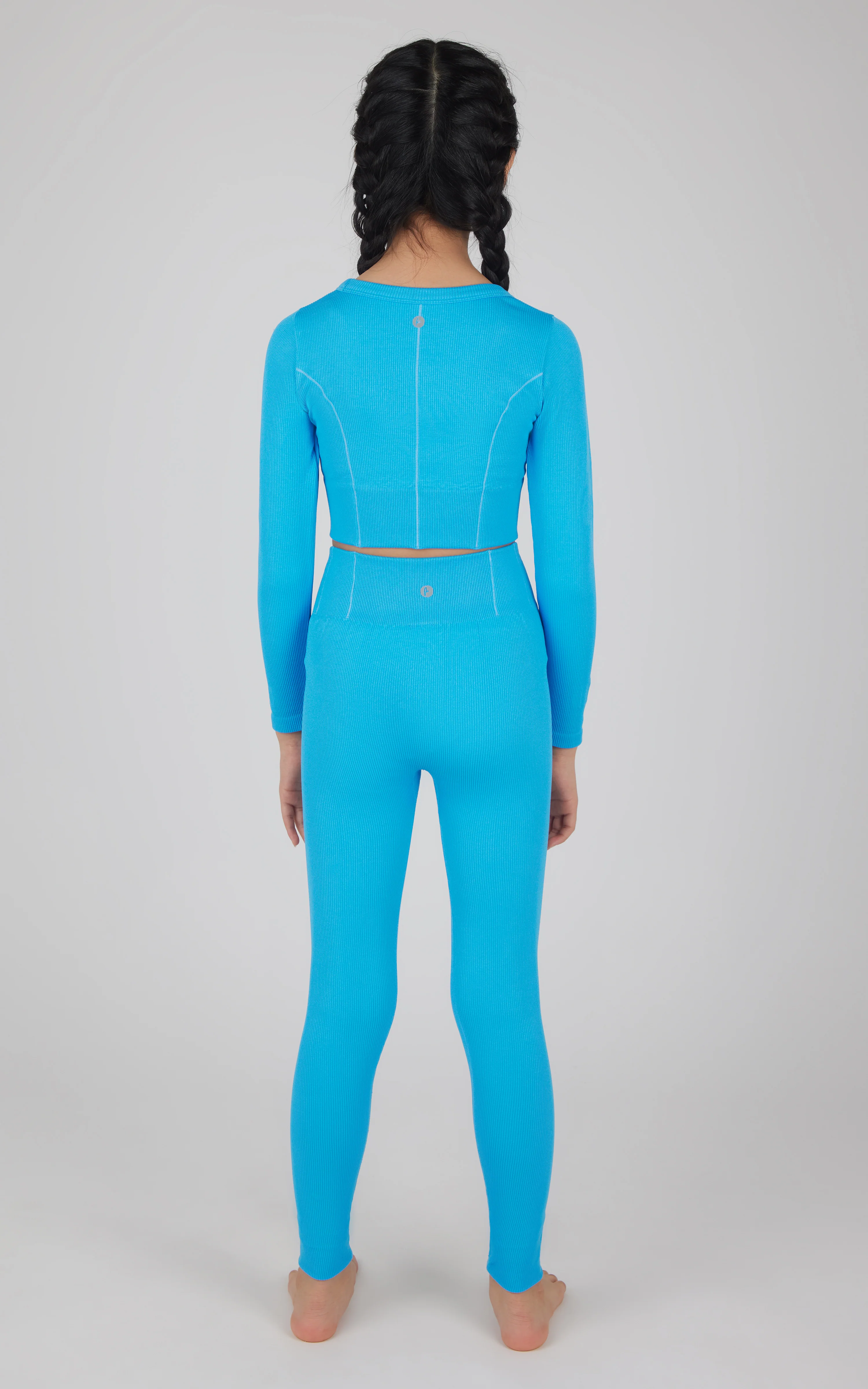 Girls 2 PC Seamless Ribbed Long Sleeve Top and Legging Set - Image 12