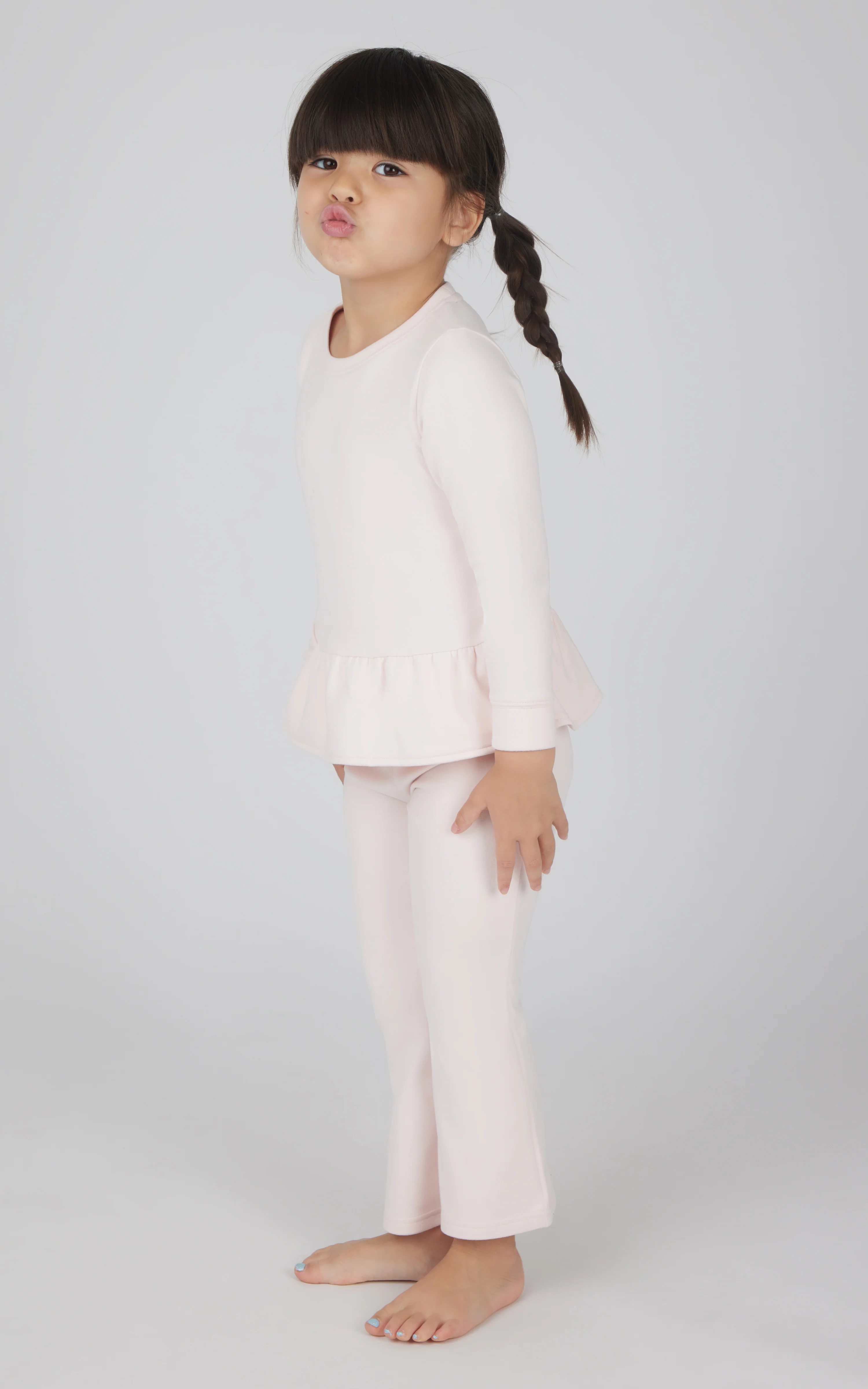 Toddler 2 PC Melange Pullover Top and Flare Leg Pant - Image 11
