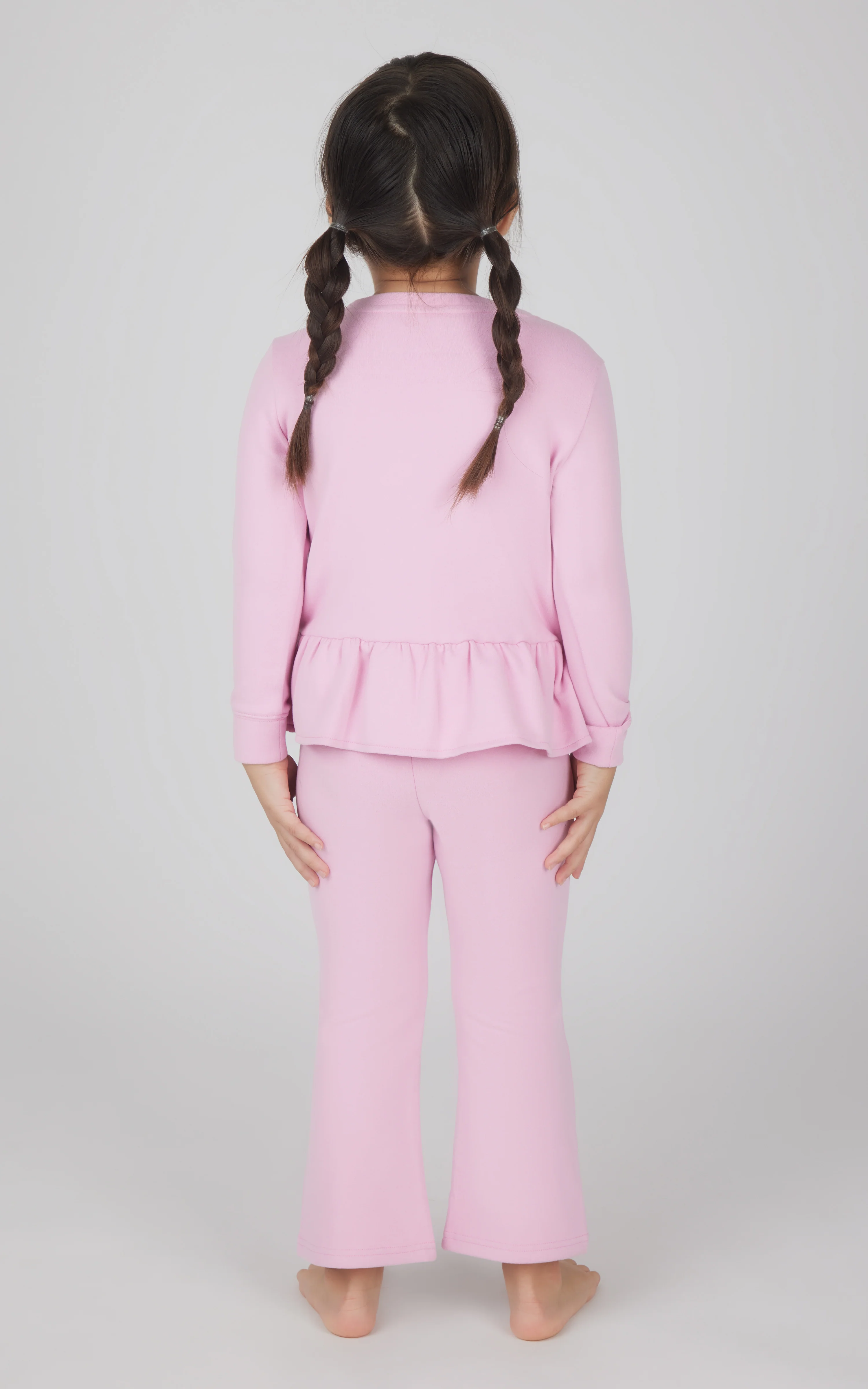 Toddler 2 PC Melange Pullover Top and Flare Leg Pant - Image 3