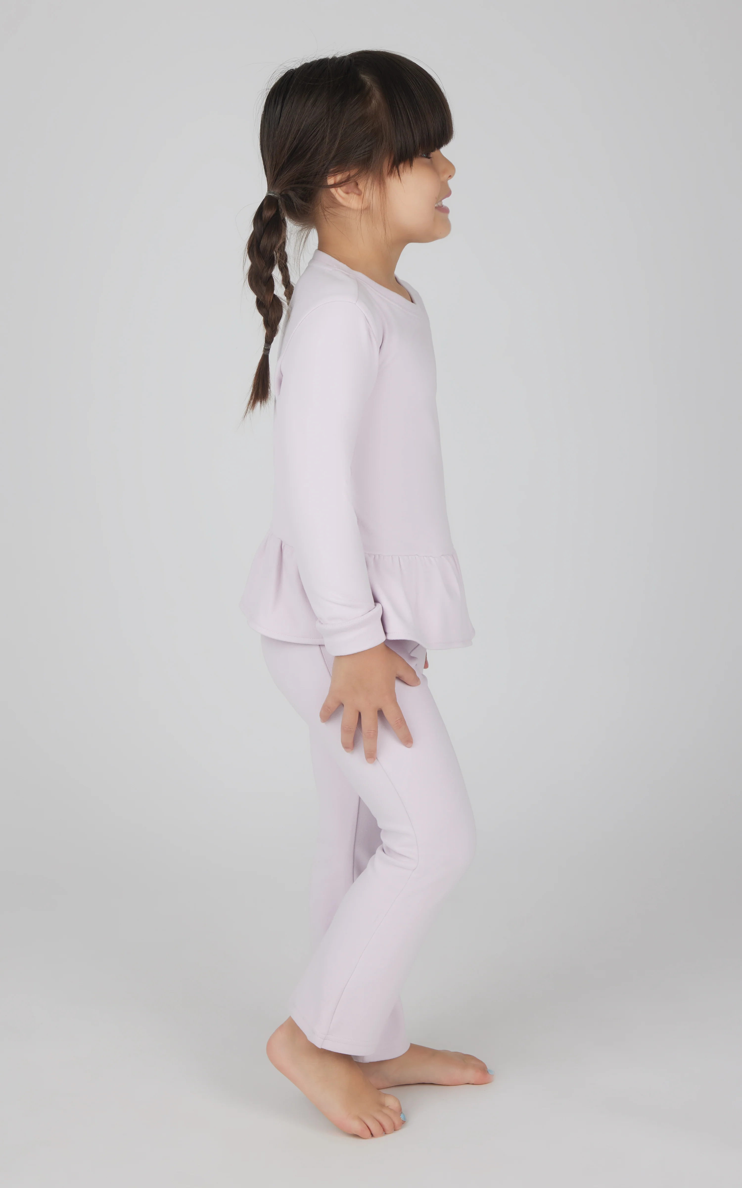 Toddler 2 PC Melange Pullover Top and Flare Leg Pant - Image 8