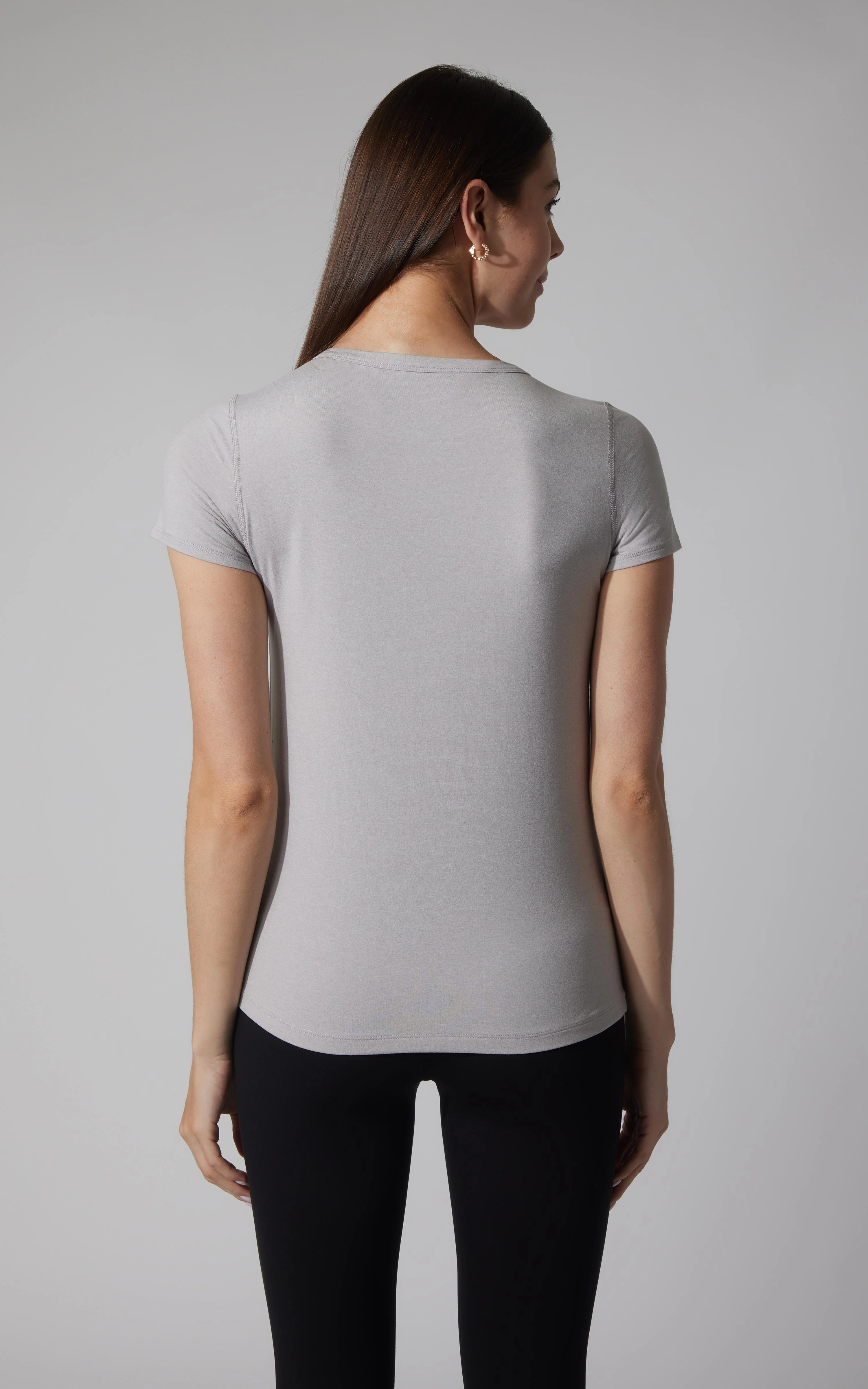 2 PK Cationic Jersey Full Length Crew Neck Short Sleeve Tee - Image 3