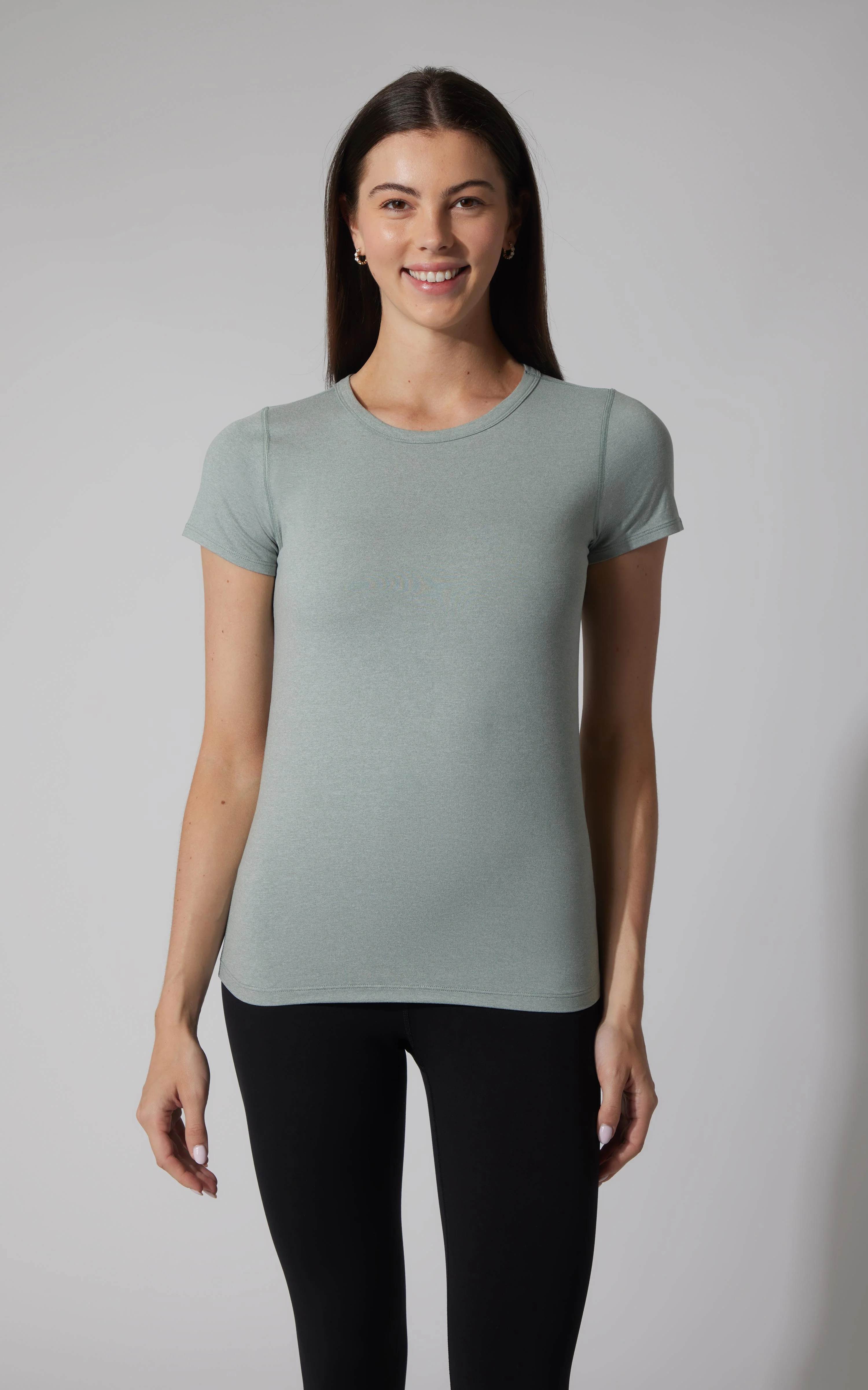 2 PK Cationic Jersey Full Length Crew Neck Short Sleeve Tee - Image 7