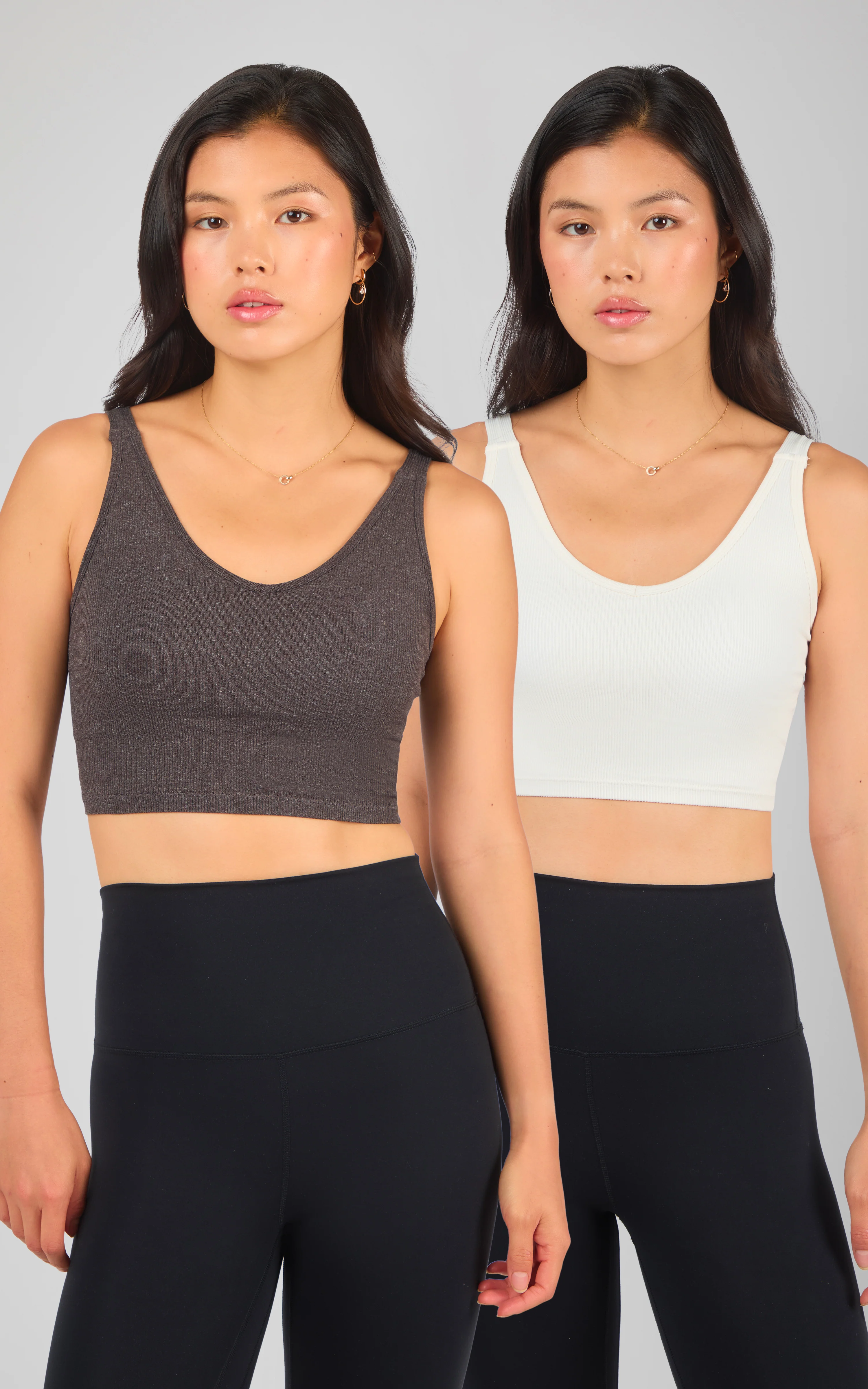 2 PK Alamo Ribbed Seamless V-Neck Bra Tank - Image 16