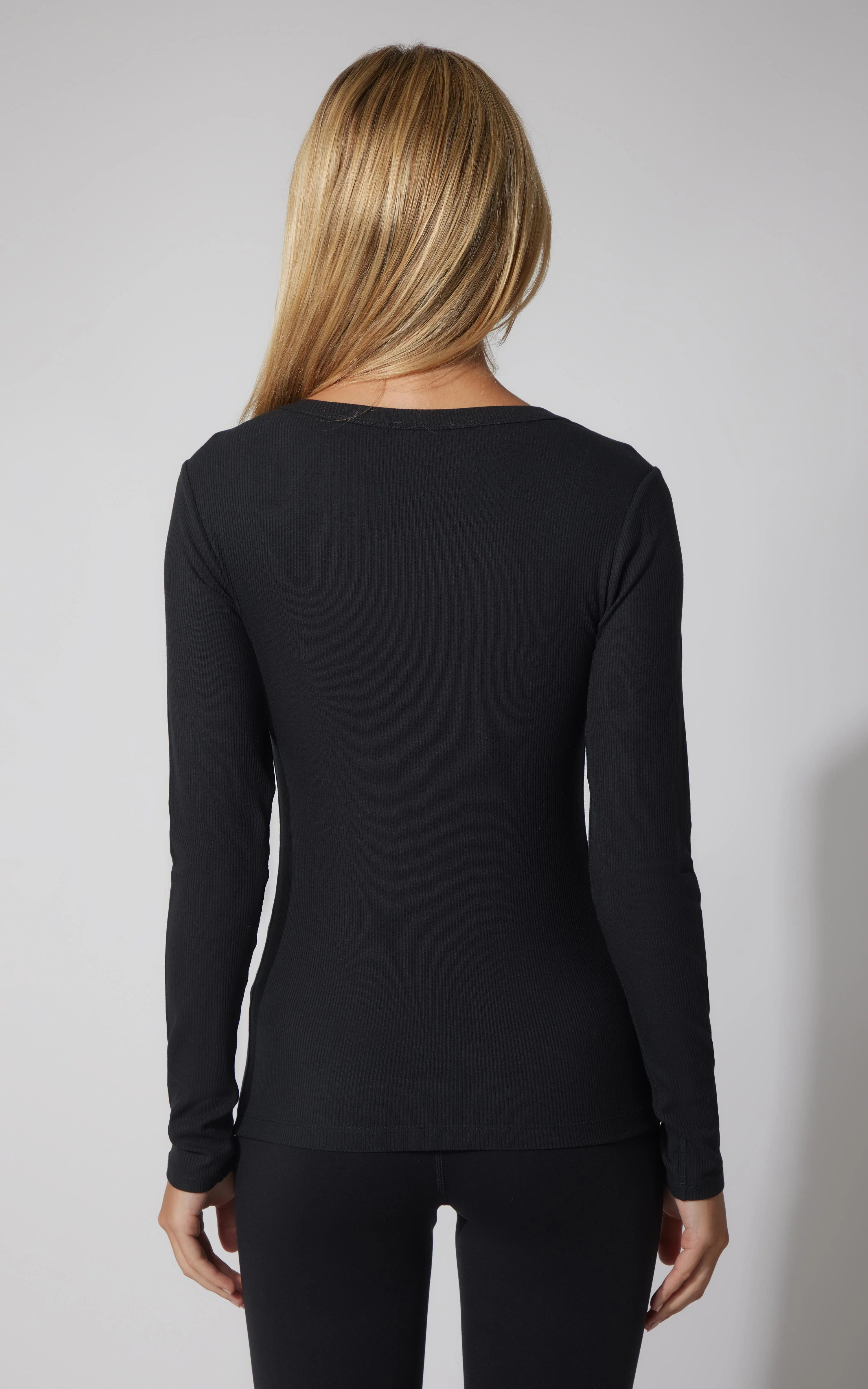 2 PK Heavenly Ribbed Scoop Neck Long Sleeve Top - Image 5