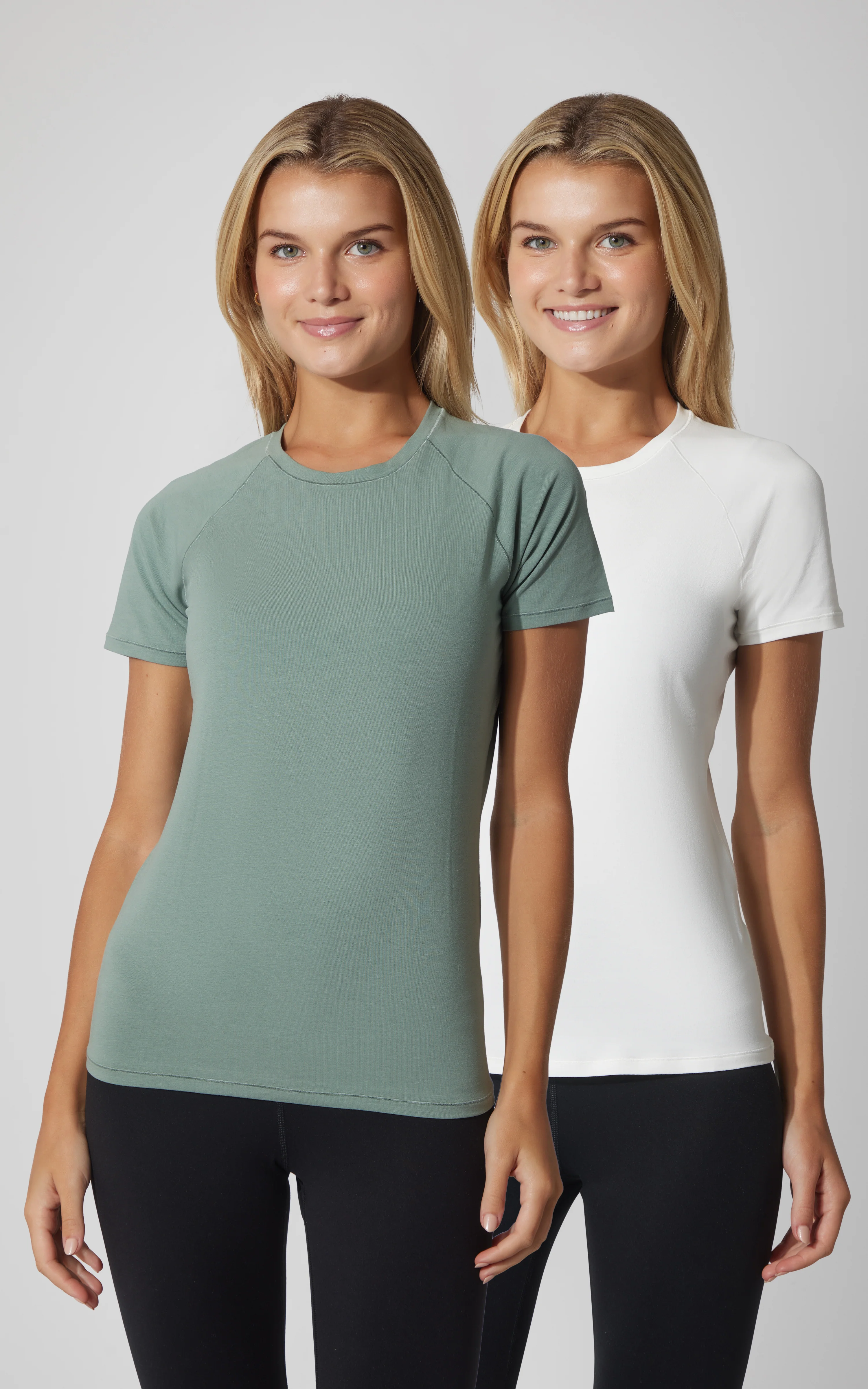 2 PK Vintage Cotton Crew Neck Short Sleeve Top - Image 6