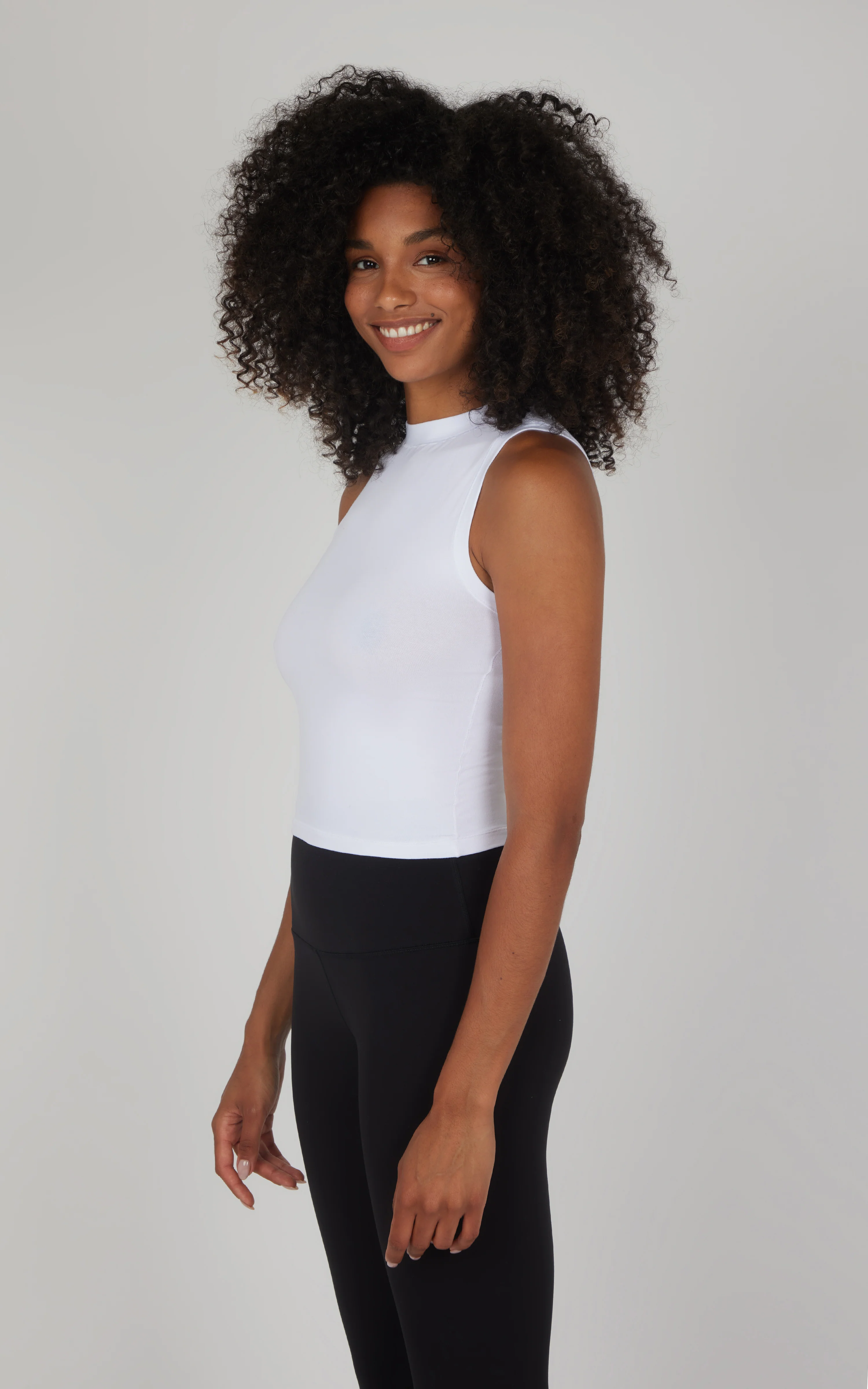 Airlite Cotton Mock Neck Tank - Image 5