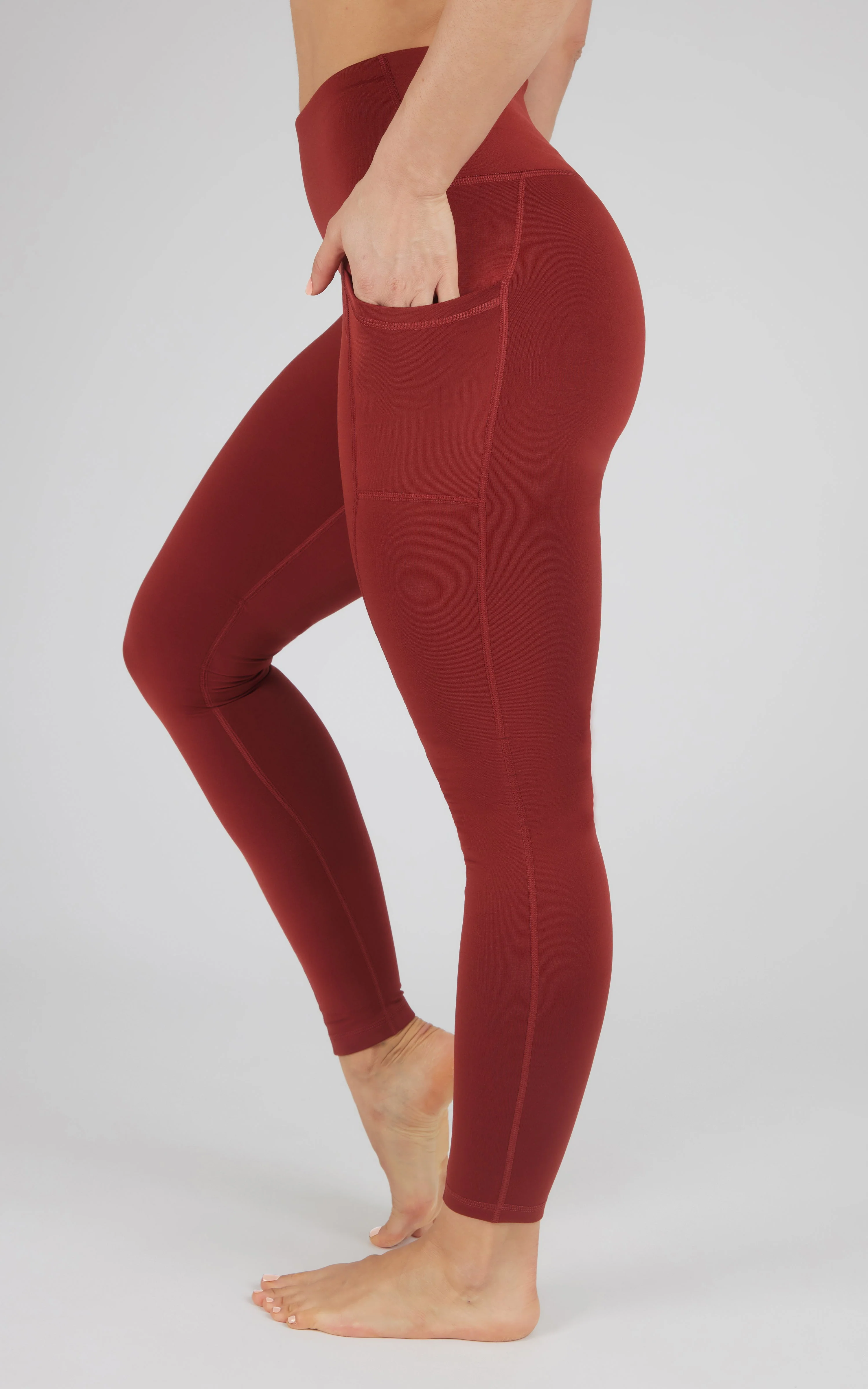 Cold Gear High Waist Fleece Lined Legging with Side Pockets - Image 20