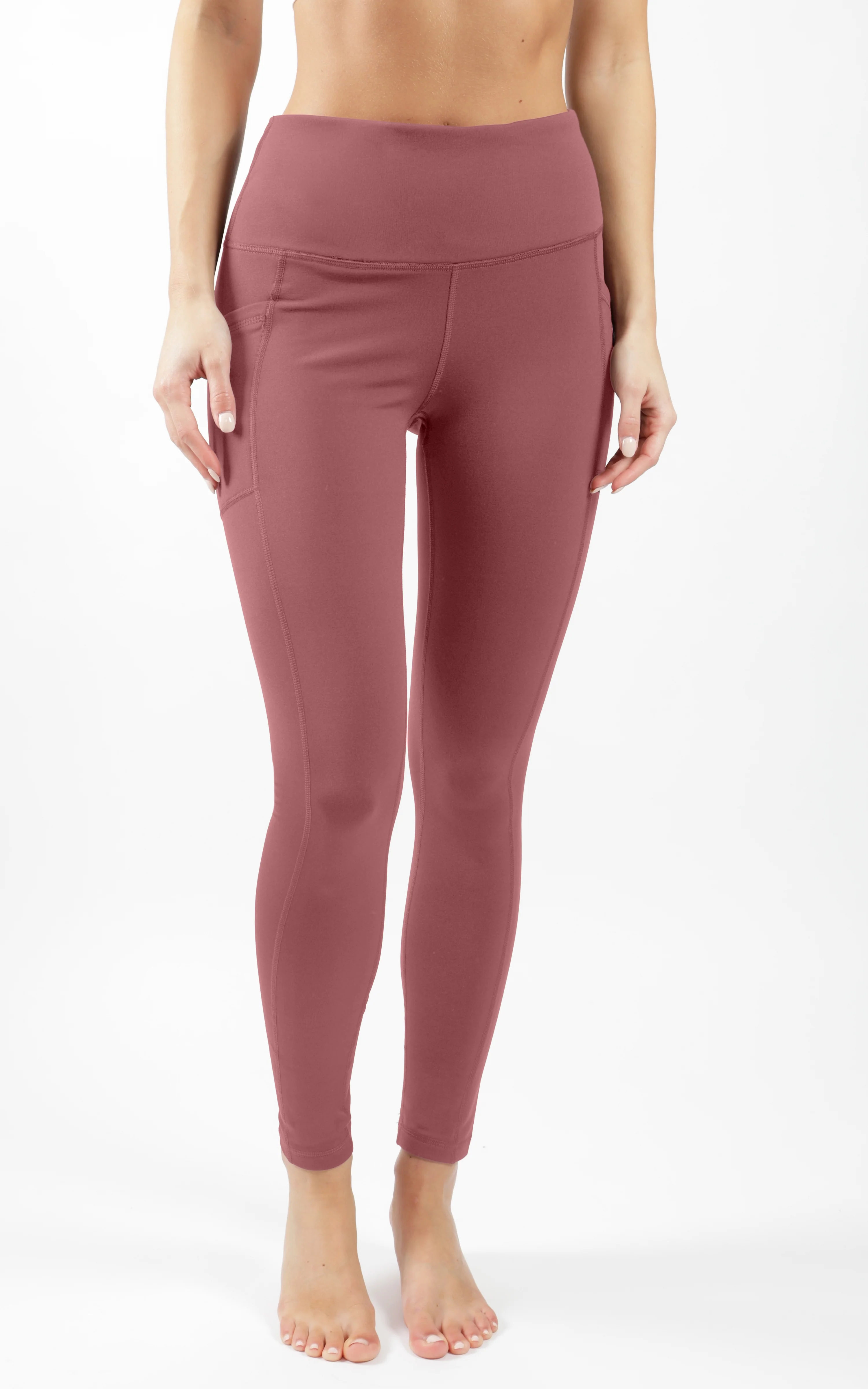 Cold Gear High Waist Fleece Lined Legging with Side Pockets - Image 22