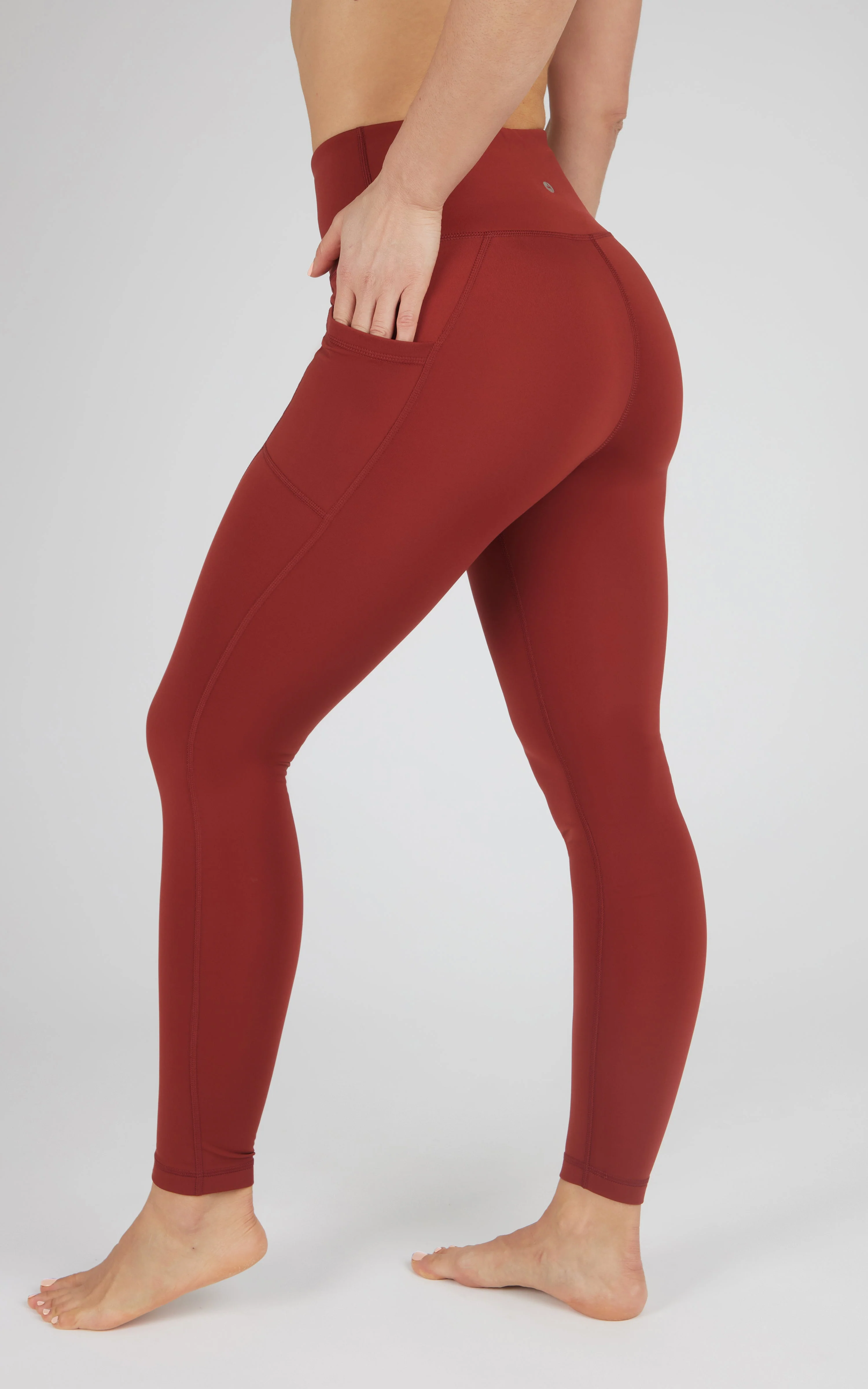 Cold Gear High Waist Fleece Lined Legging with Side Pockets - Image 32
