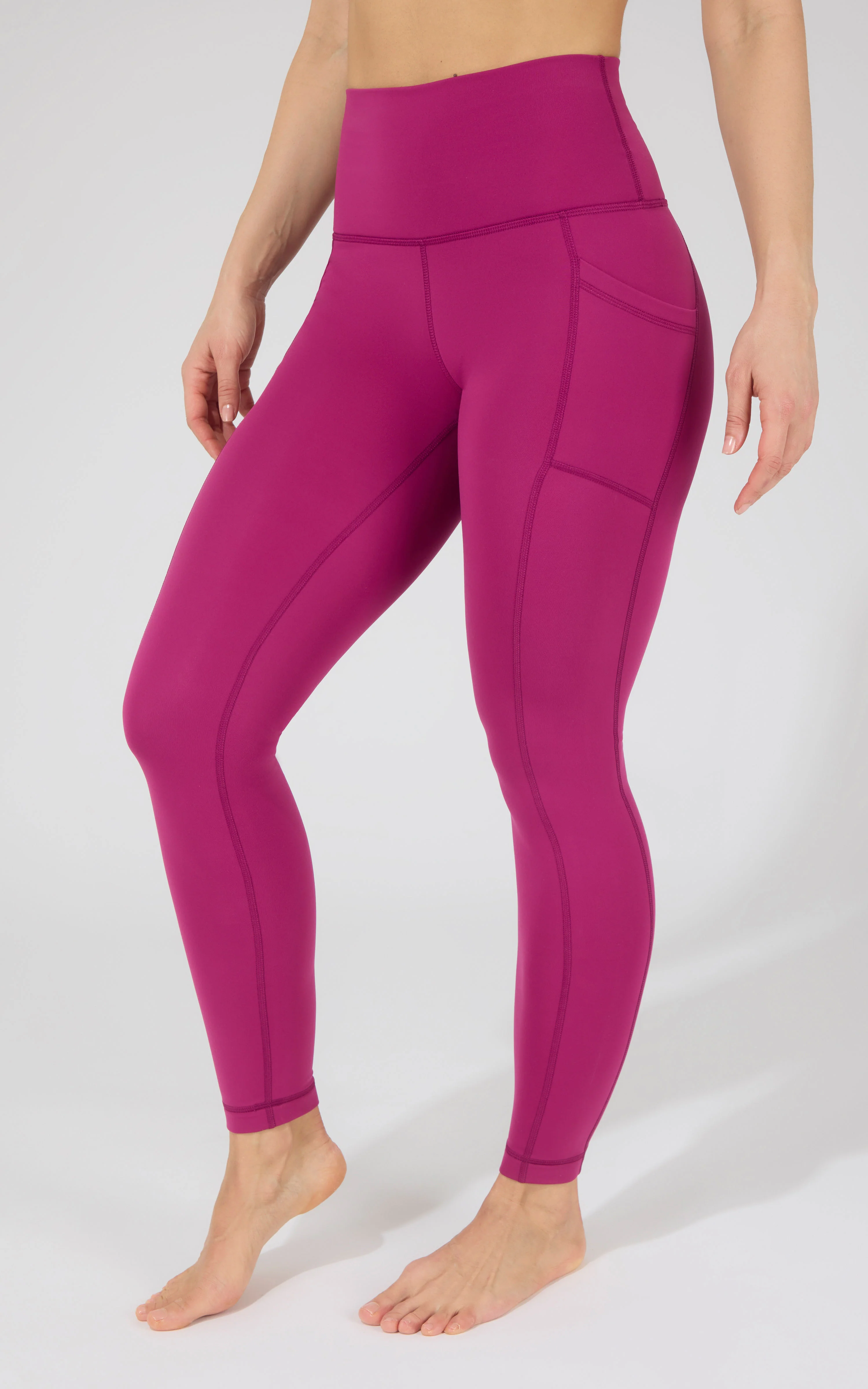 Cold Gear High Waist Fleece Lined Legging with Side Pockets - Image 45