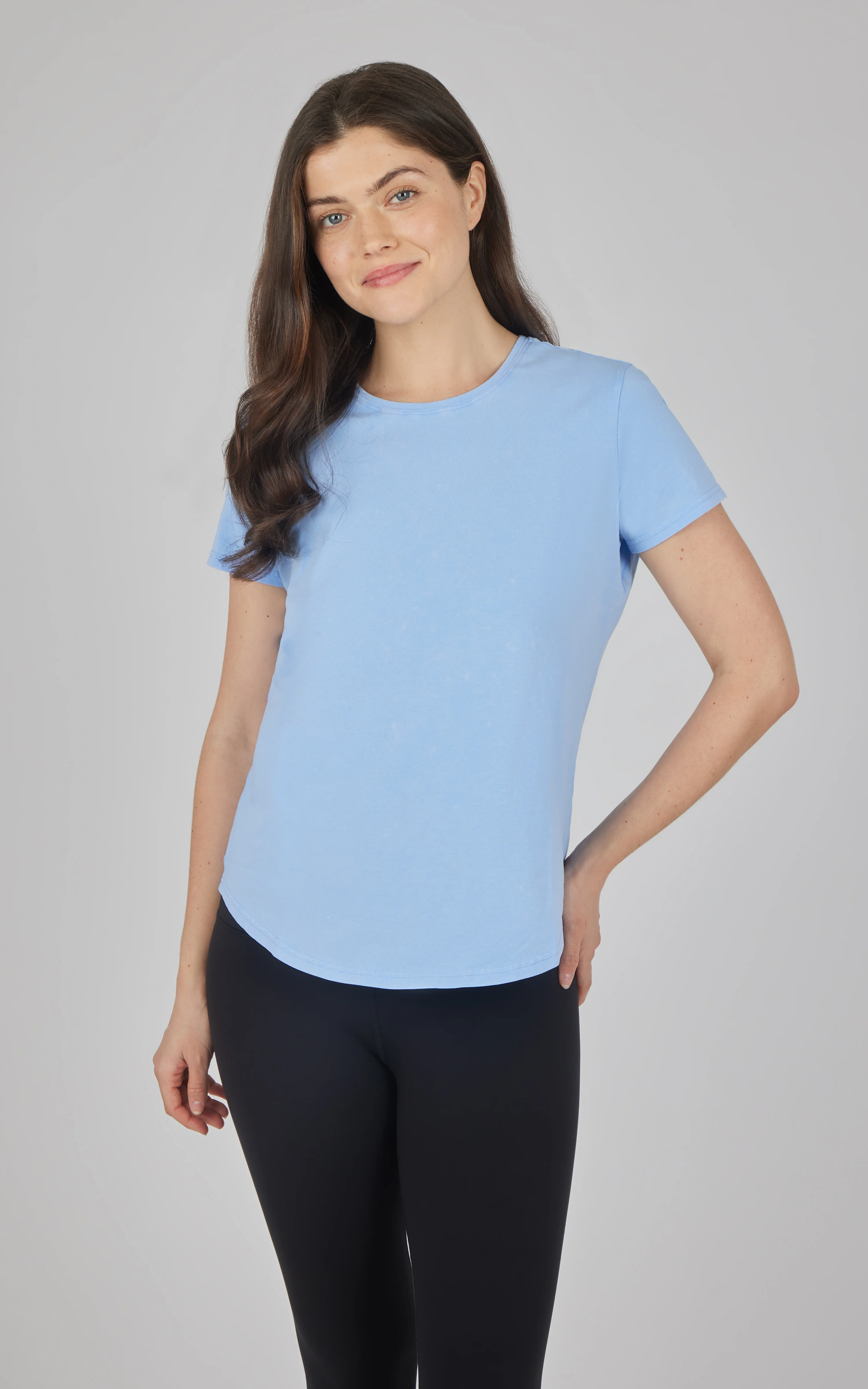 Cotton Jersey Brenna Acid Wash Crew Neck Tee - Image 4