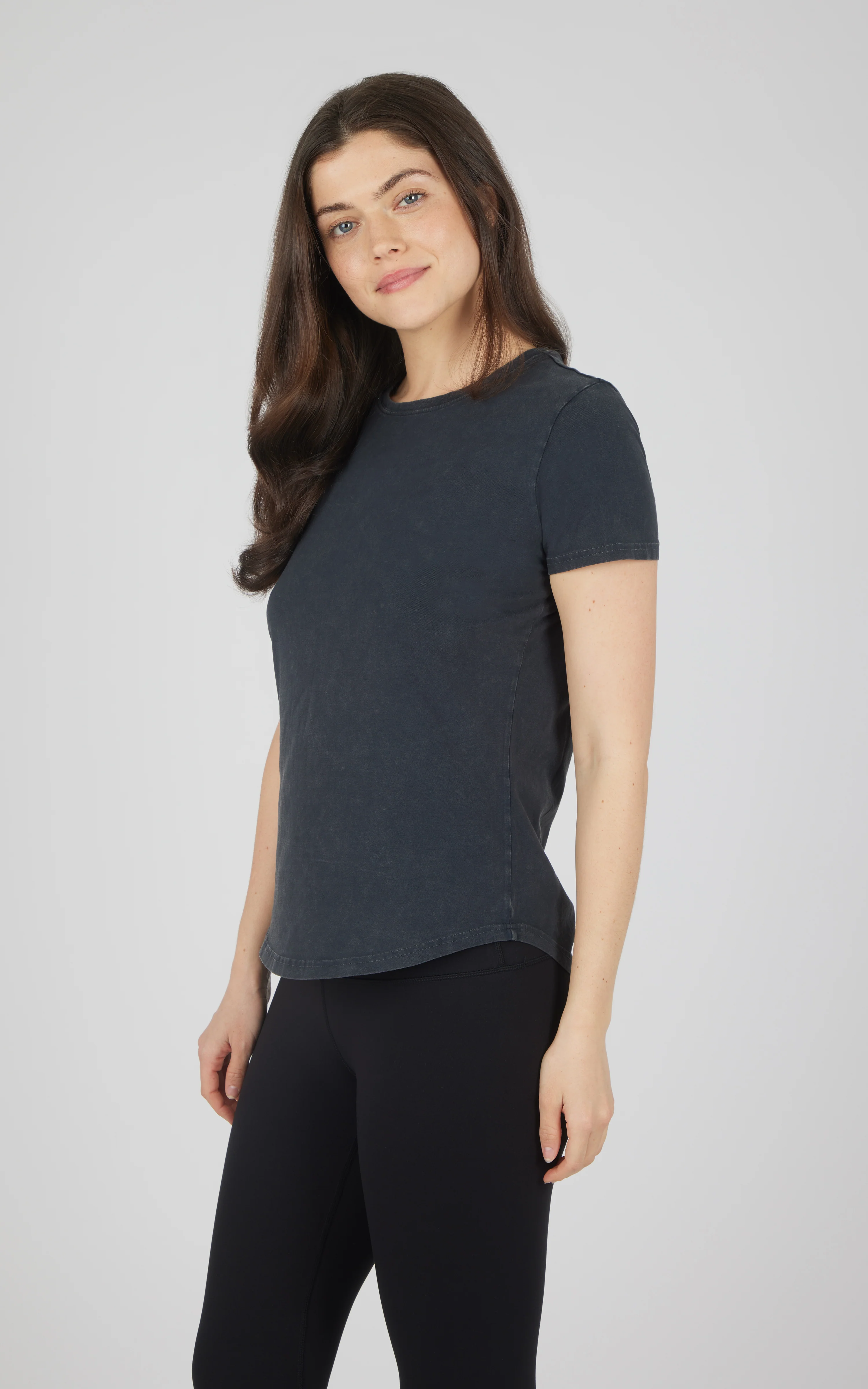 Cotton Jersey Brenna Acid Wash Crew Neck Tee - Image 8