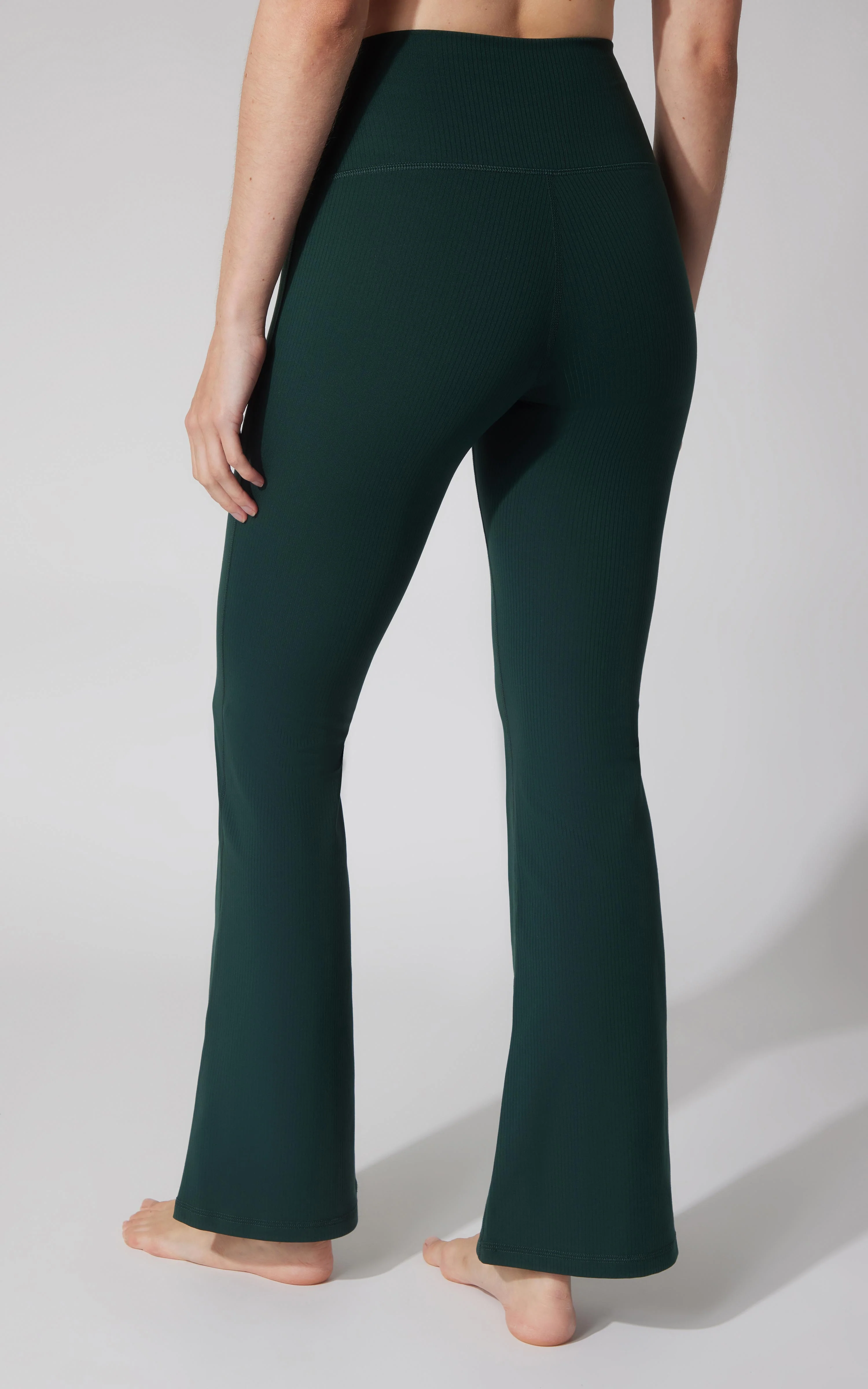 Felix Ribbed Elastic Free Waist 7/8 Flare Leg Pant - Image 5