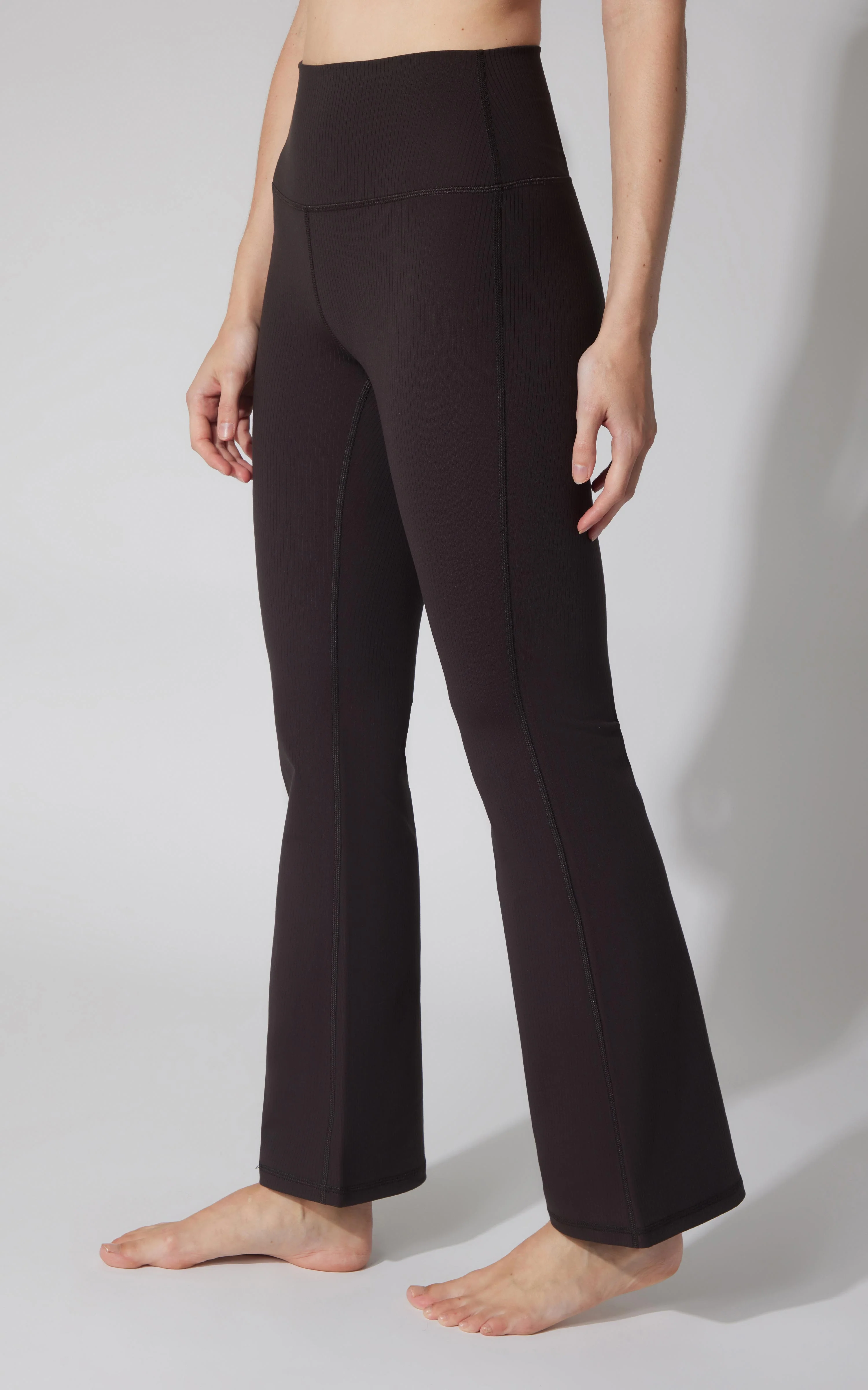 Felix Ribbed Elastic Free Waist 7/8 Flare Leg Pant - Image 7