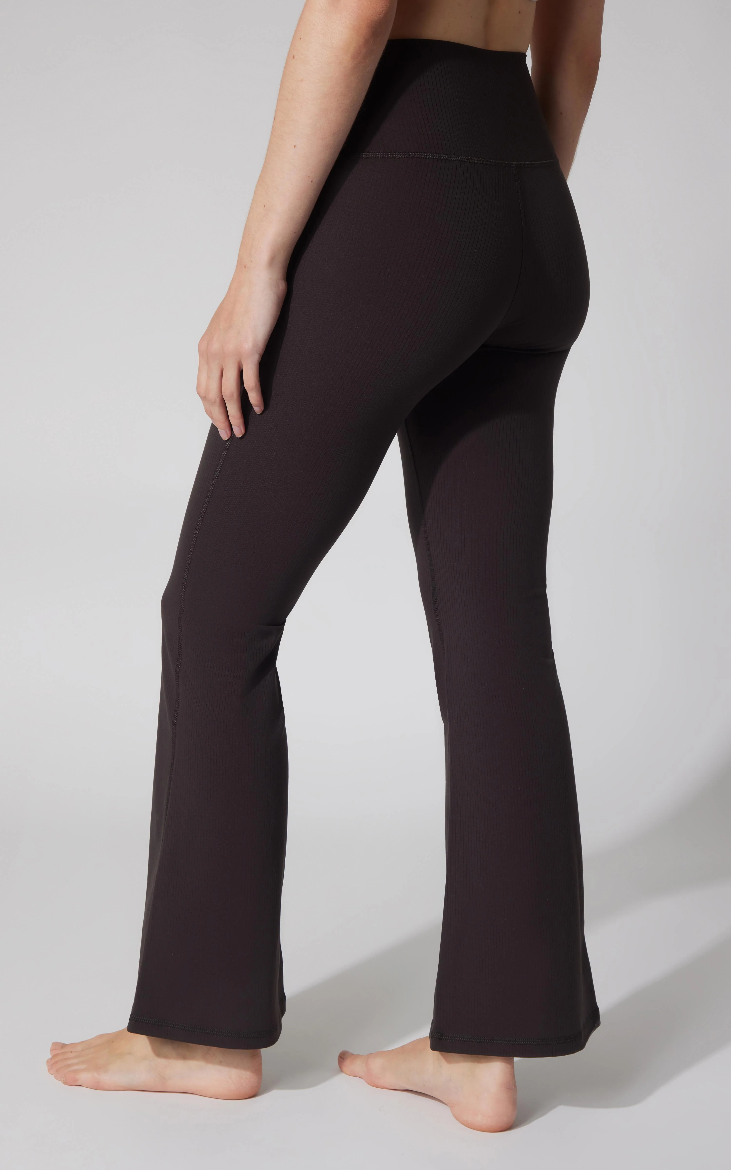Felix Ribbed Elastic Free Waist 7/8 Flare Leg Pant - Image 8