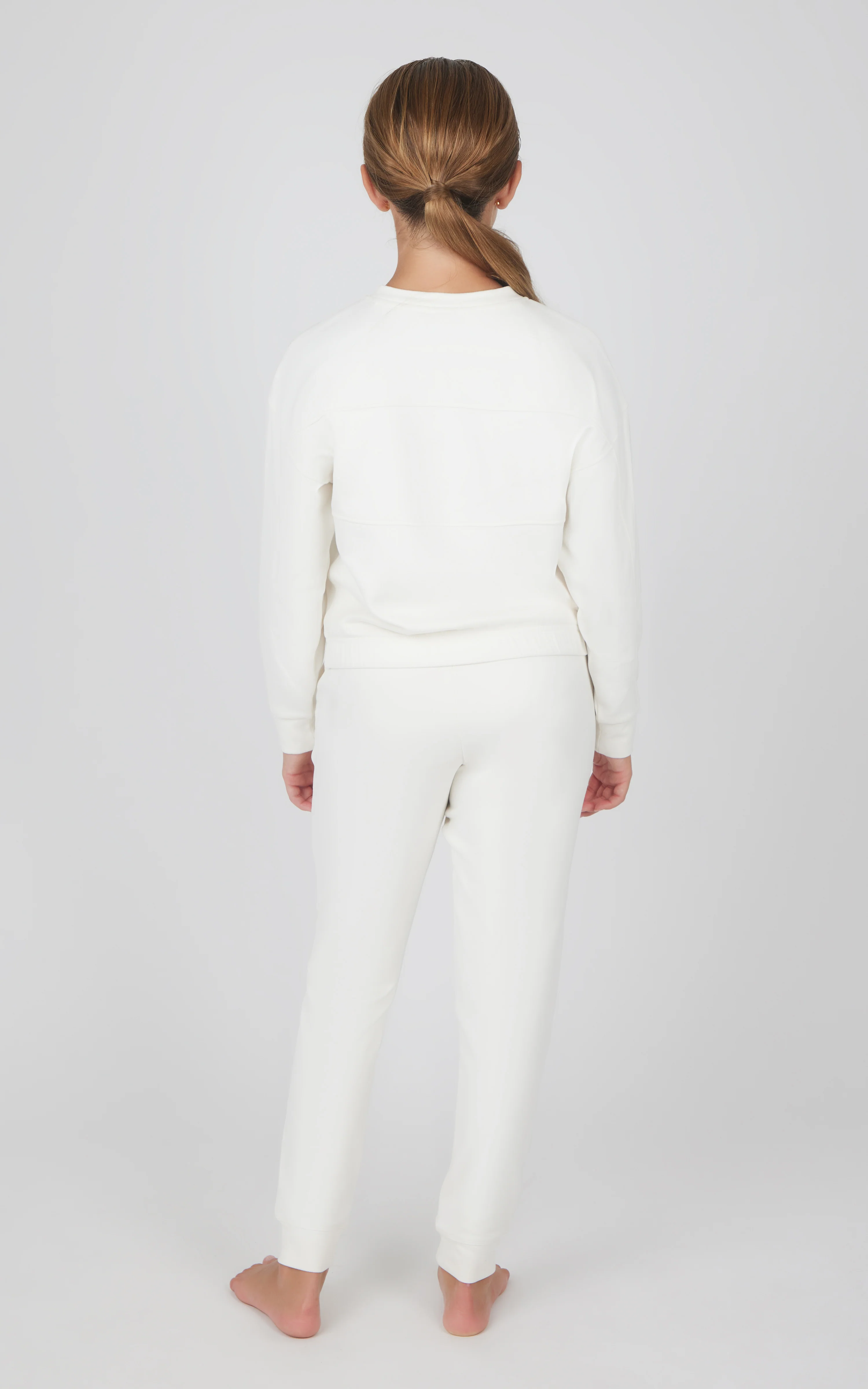 Girls 2 PC Melange Long Sleeve Top and Jogger Set - Image 5
