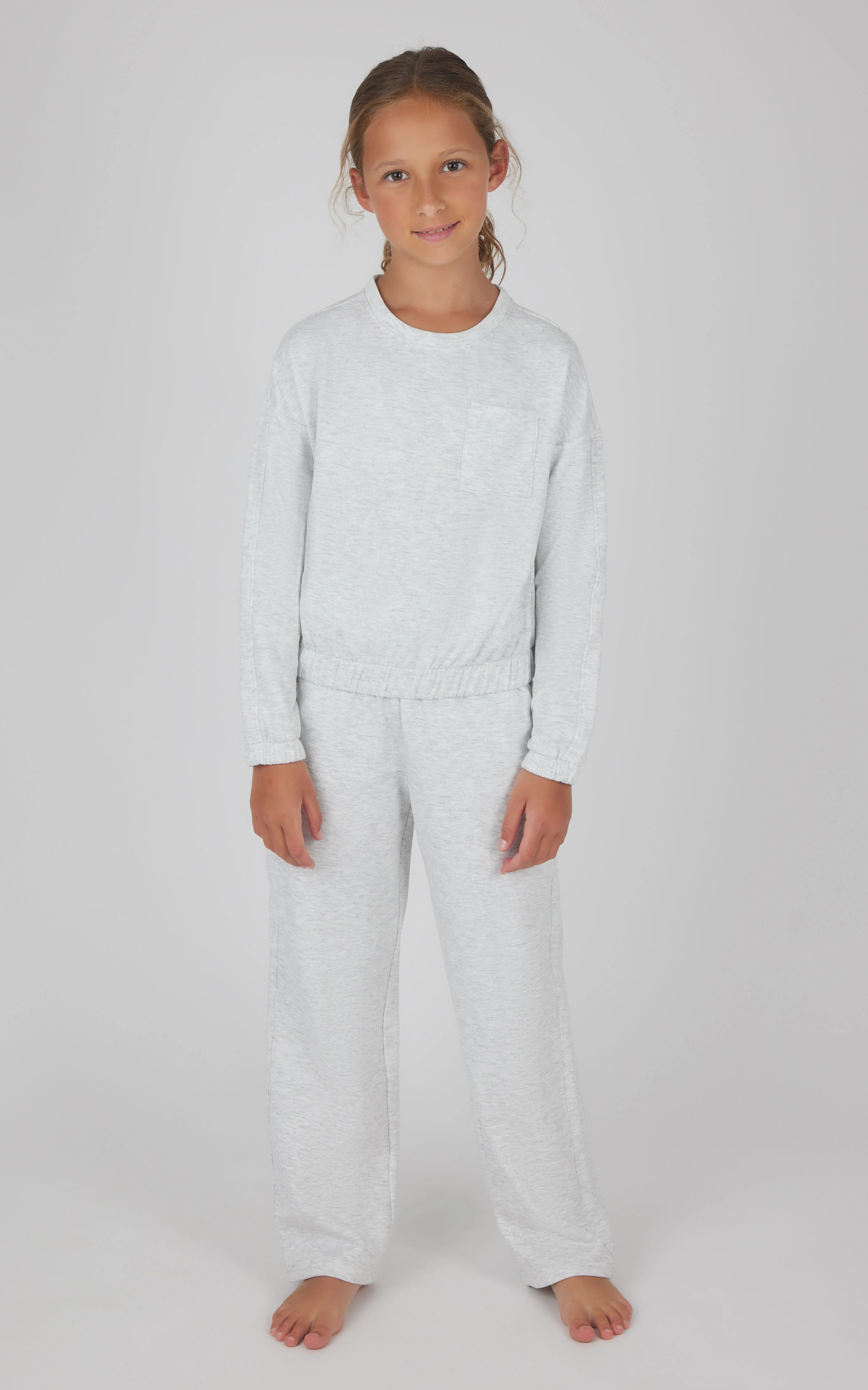 Girls 2 PC Terry Brushed Pullover and Pant Set - Image 10