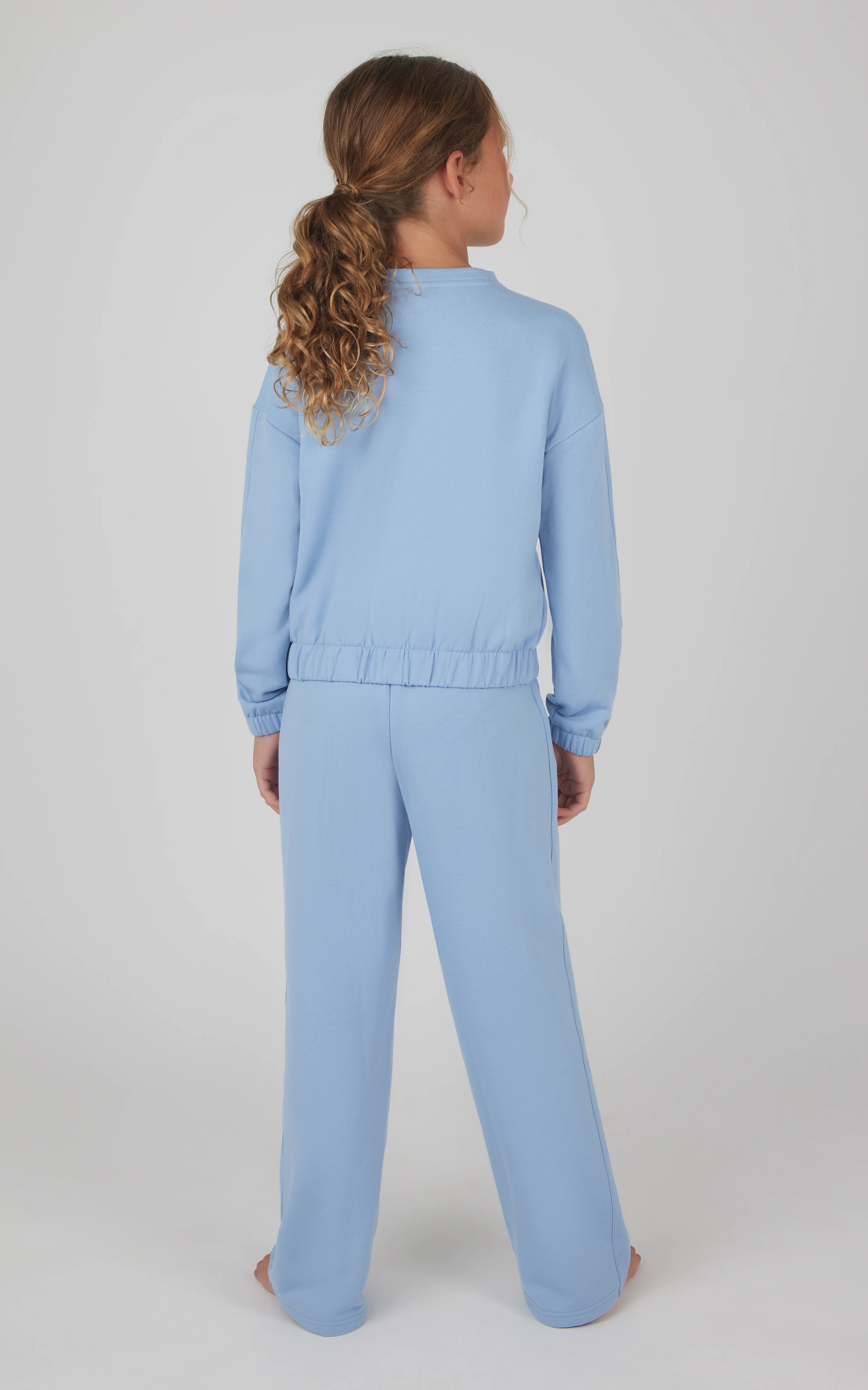 Girls 2 PC Terry Brushed Pullover and Pant Set - Image 3