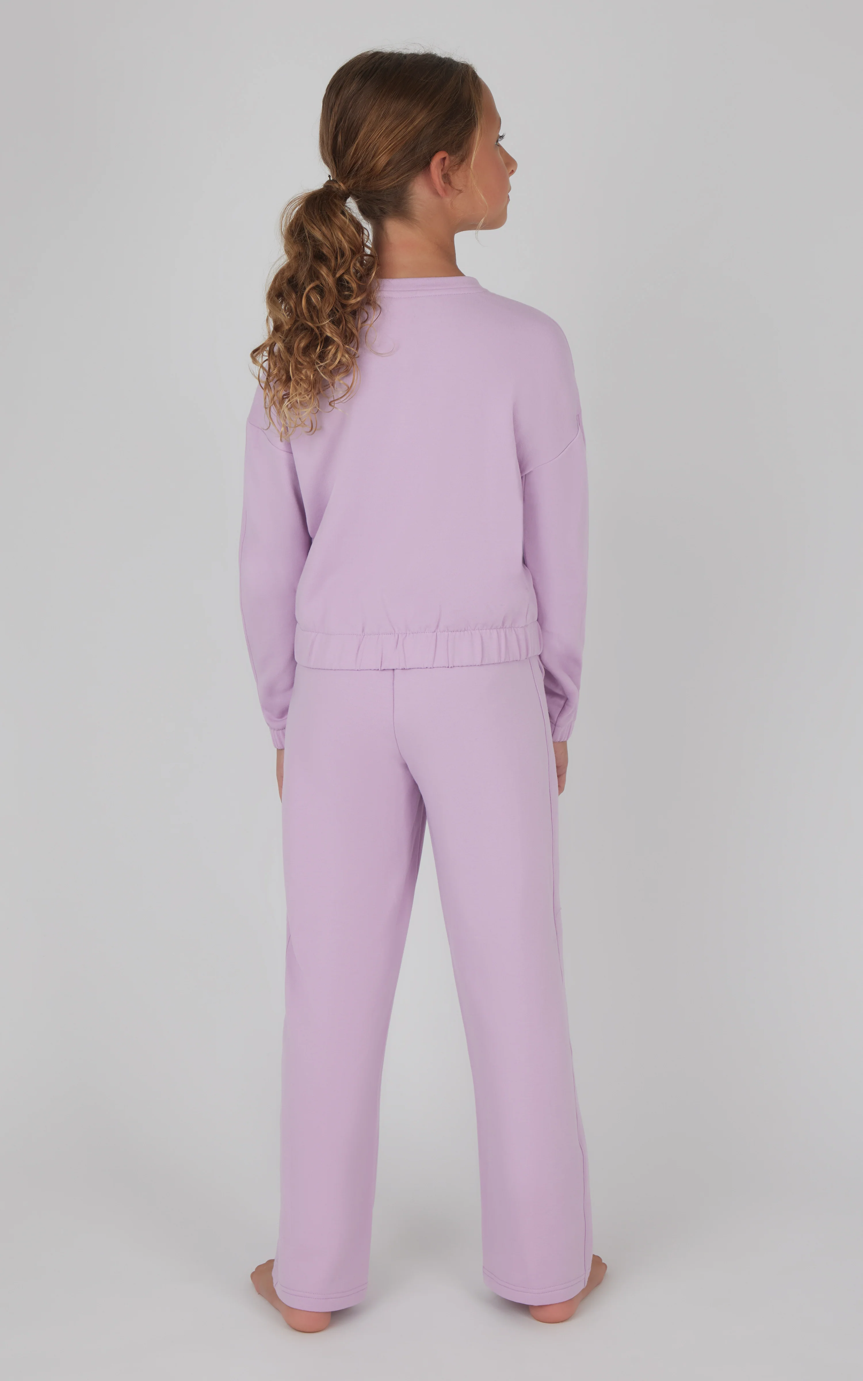 Girls 2 PC Terry Brushed Pullover and Pant Set - Image 5
