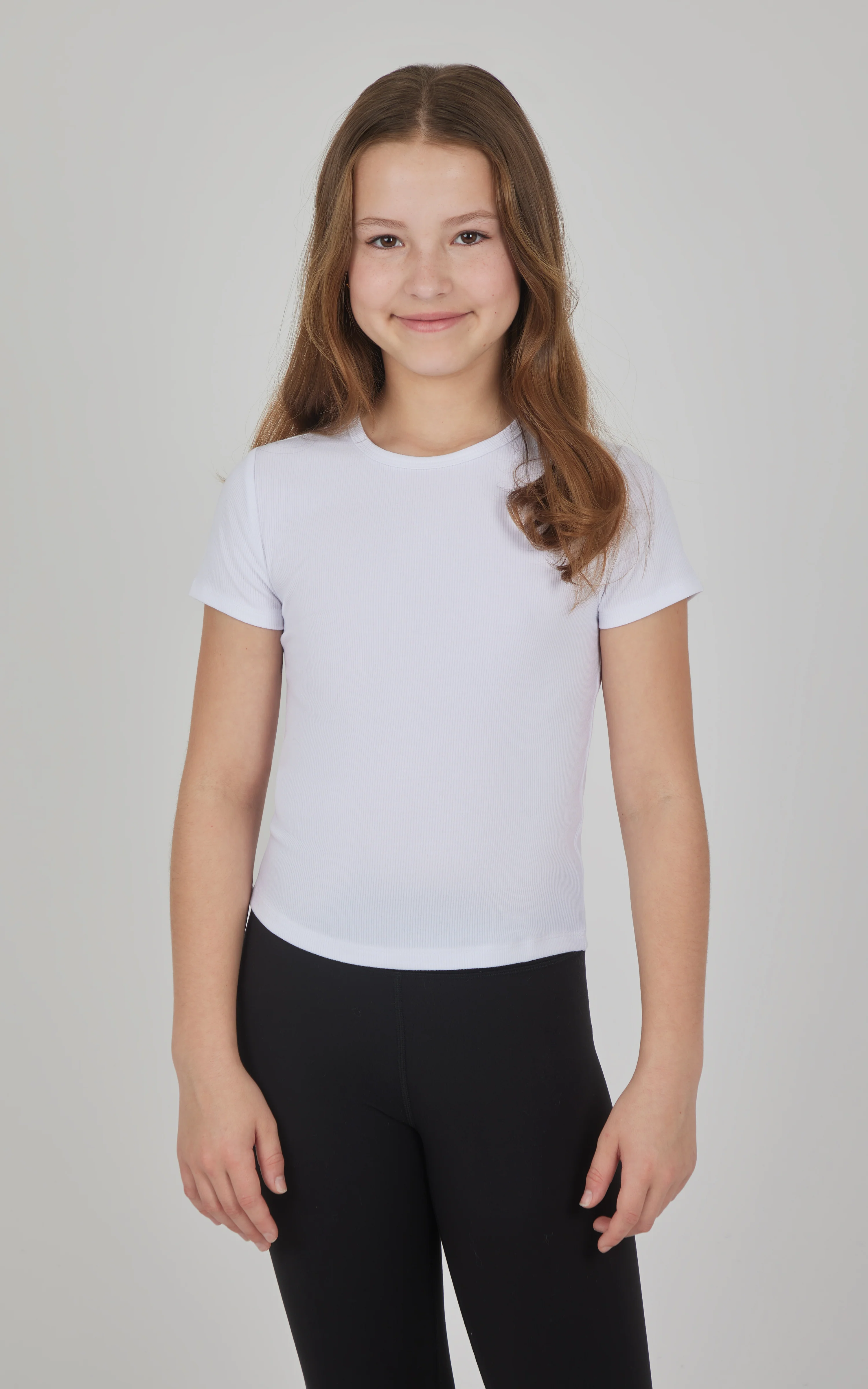 Girls 3 PK Ribbed Crew Neck Short Sleeve Shirt + Ribbed Crew Neck Long Sleeve Shirt - Image 11