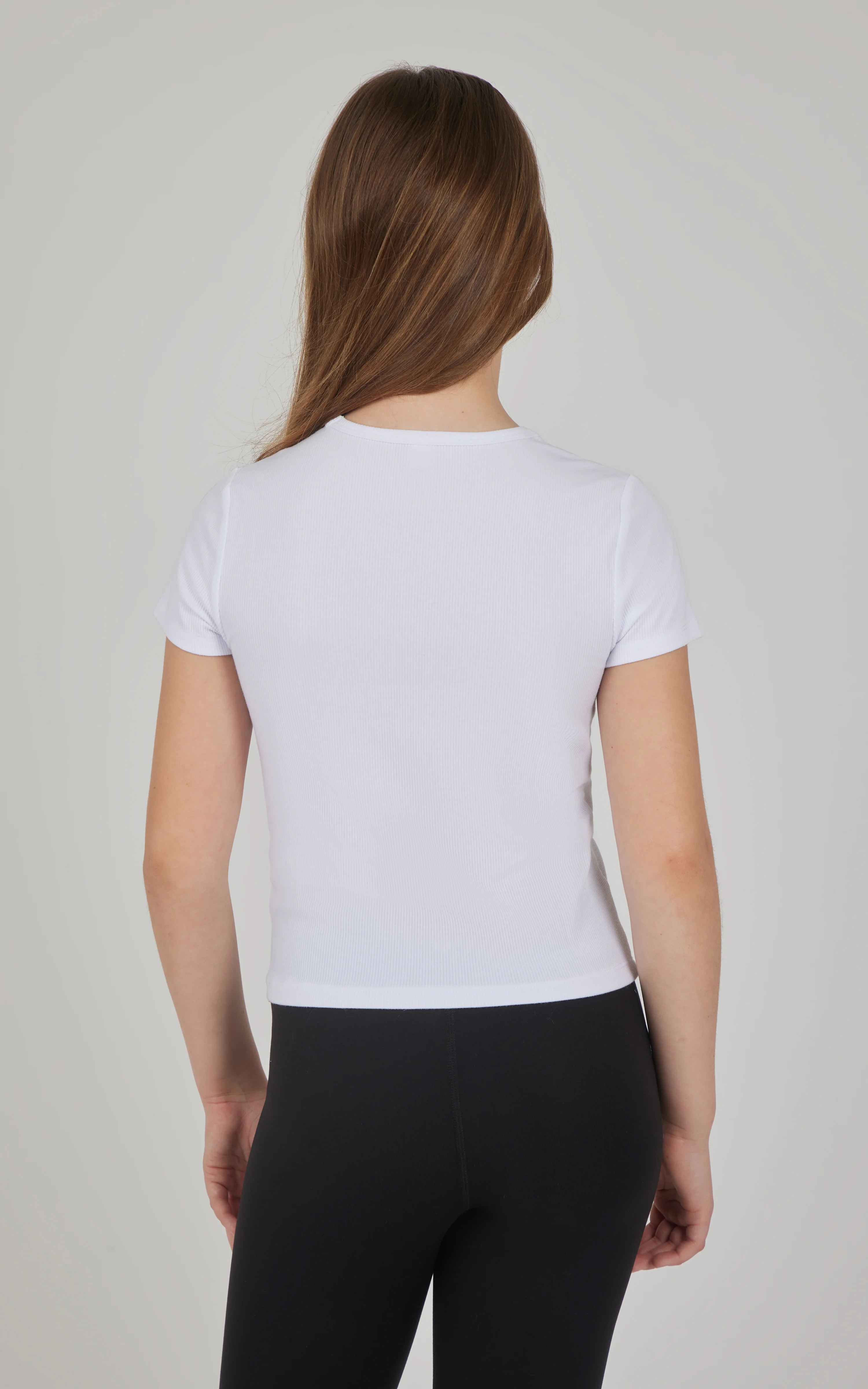 Girls 3 PK Ribbed Crew Neck Short Sleeve Shirt + Ribbed Crew Neck Long Sleeve Shirt - Image 12