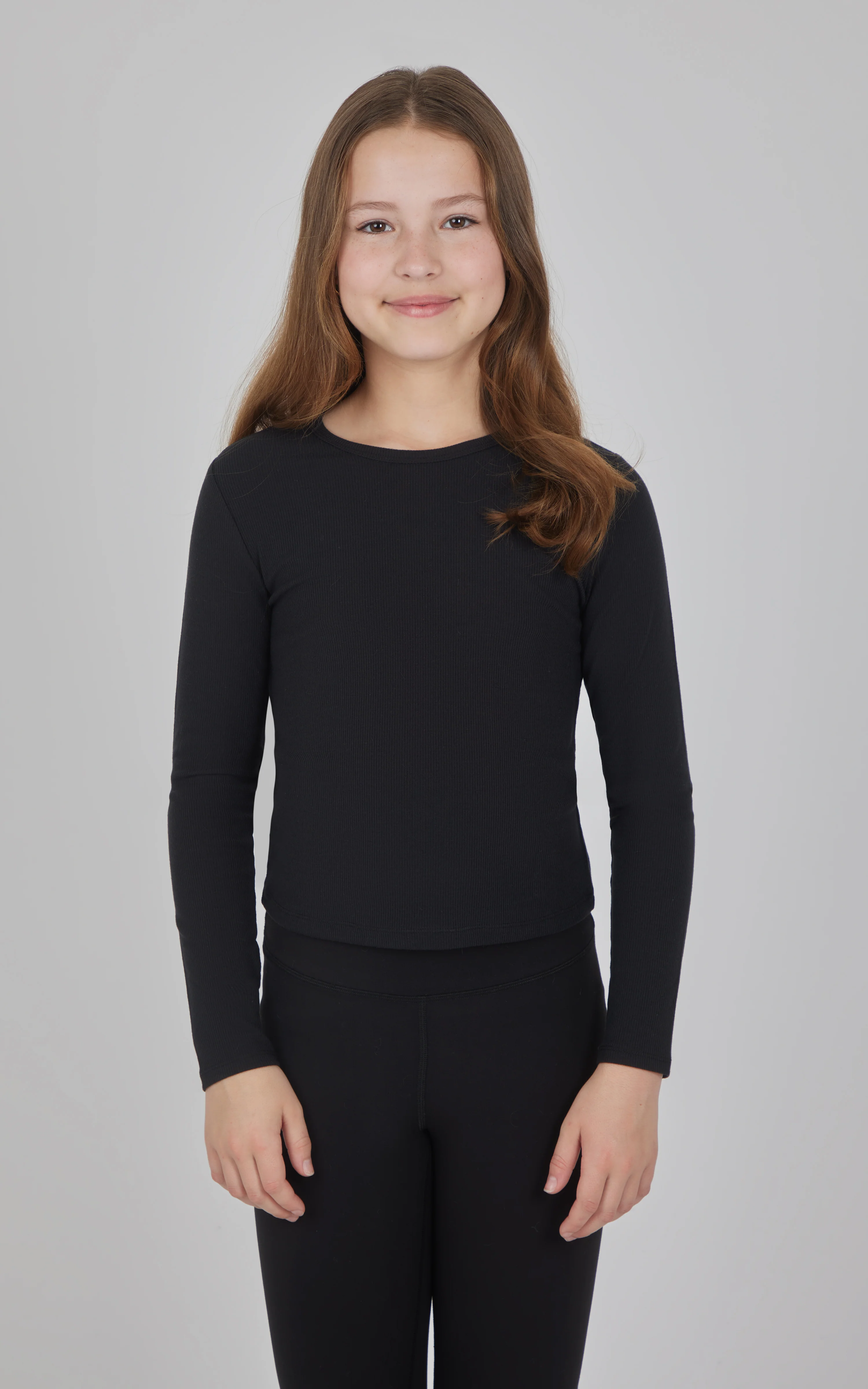 Girls 3 PK Ribbed Crew Neck Short Sleeve Shirt + Ribbed Crew Neck Long Sleeve Shirt - Image 13