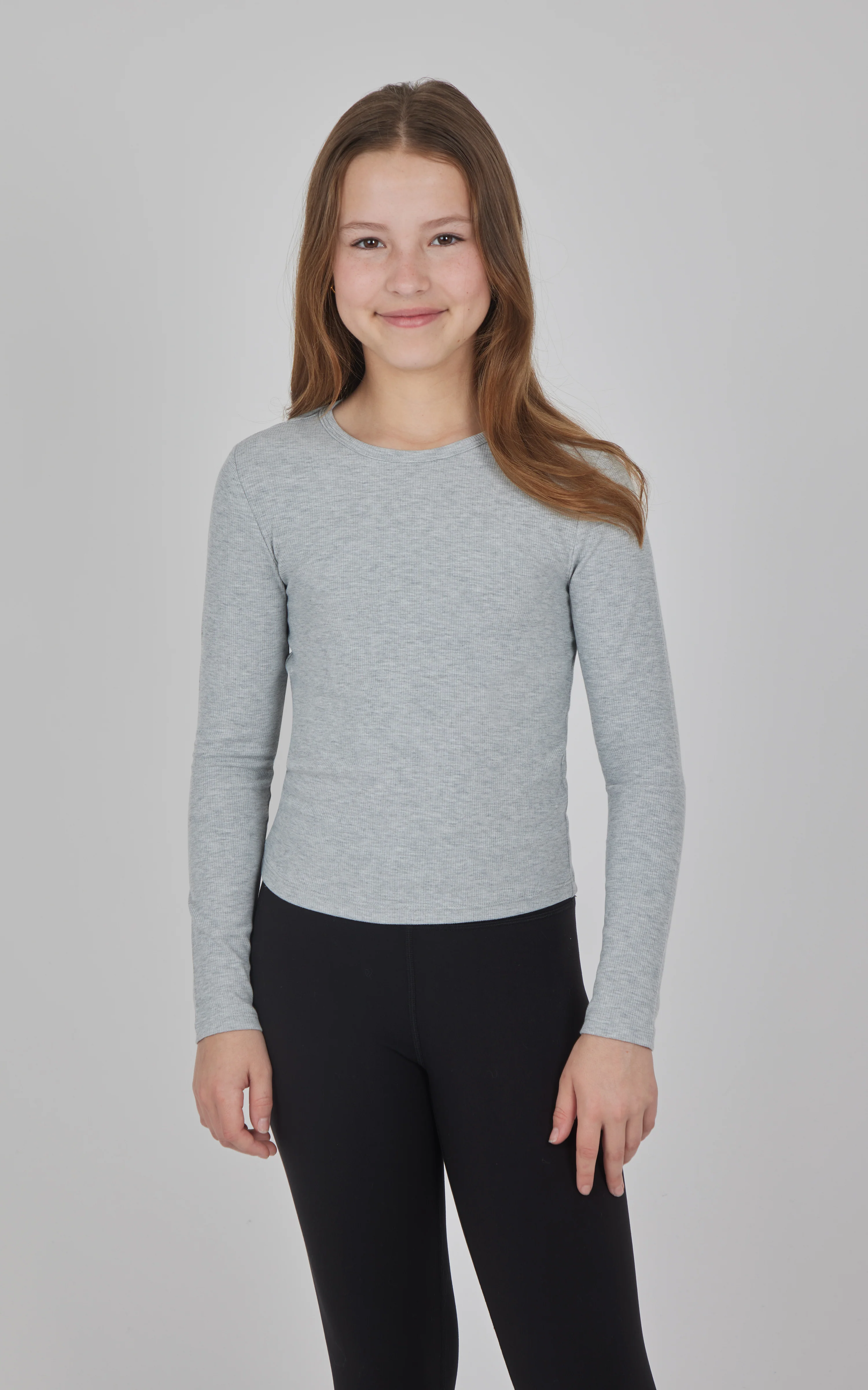Girls 3 PK Ribbed Crew Neck Short Sleeve Shirt + Ribbed Crew Neck Long Sleeve Shirt - Image 19