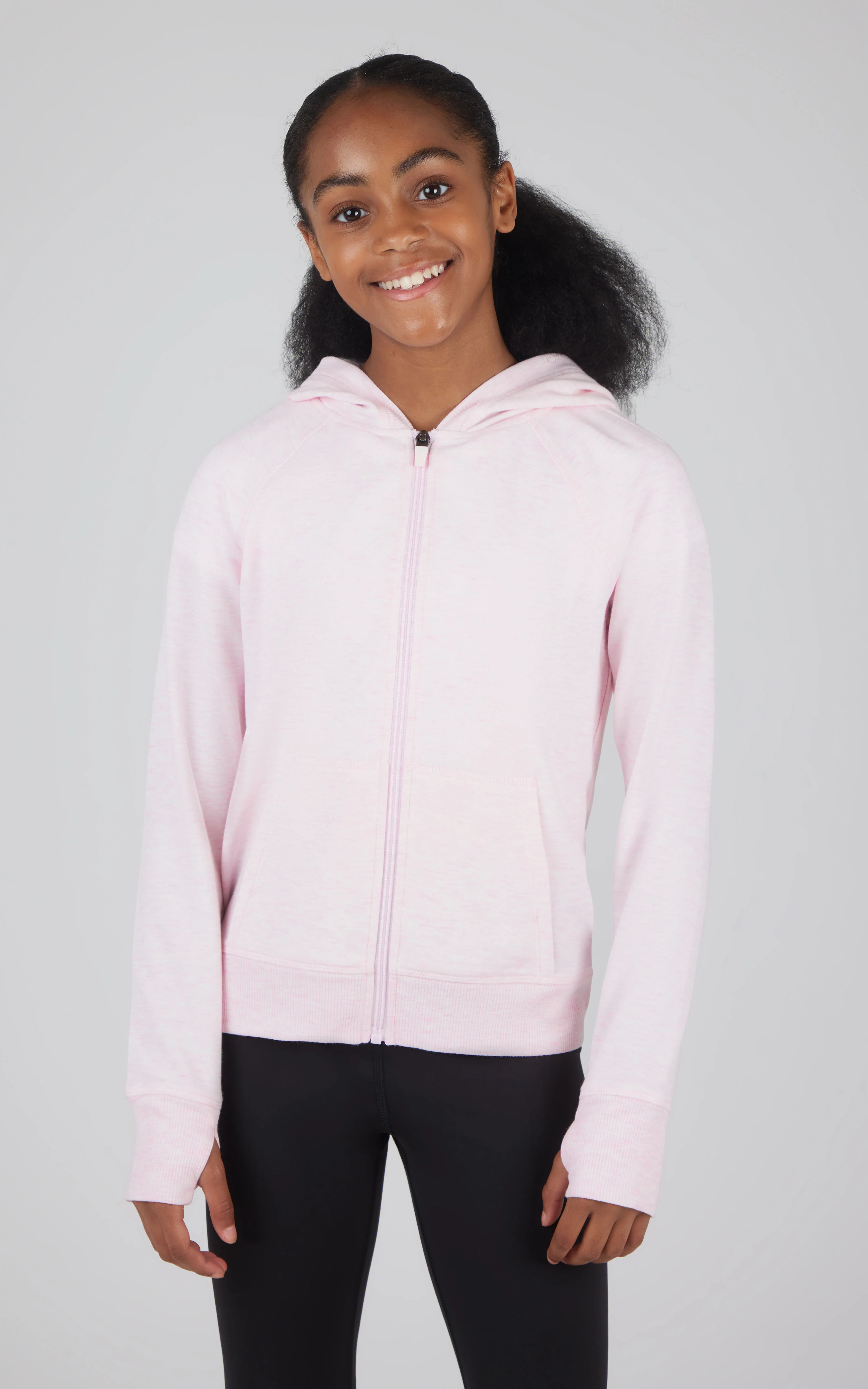 Girls Brushed Full Zip Hooded Jacket - Image 13