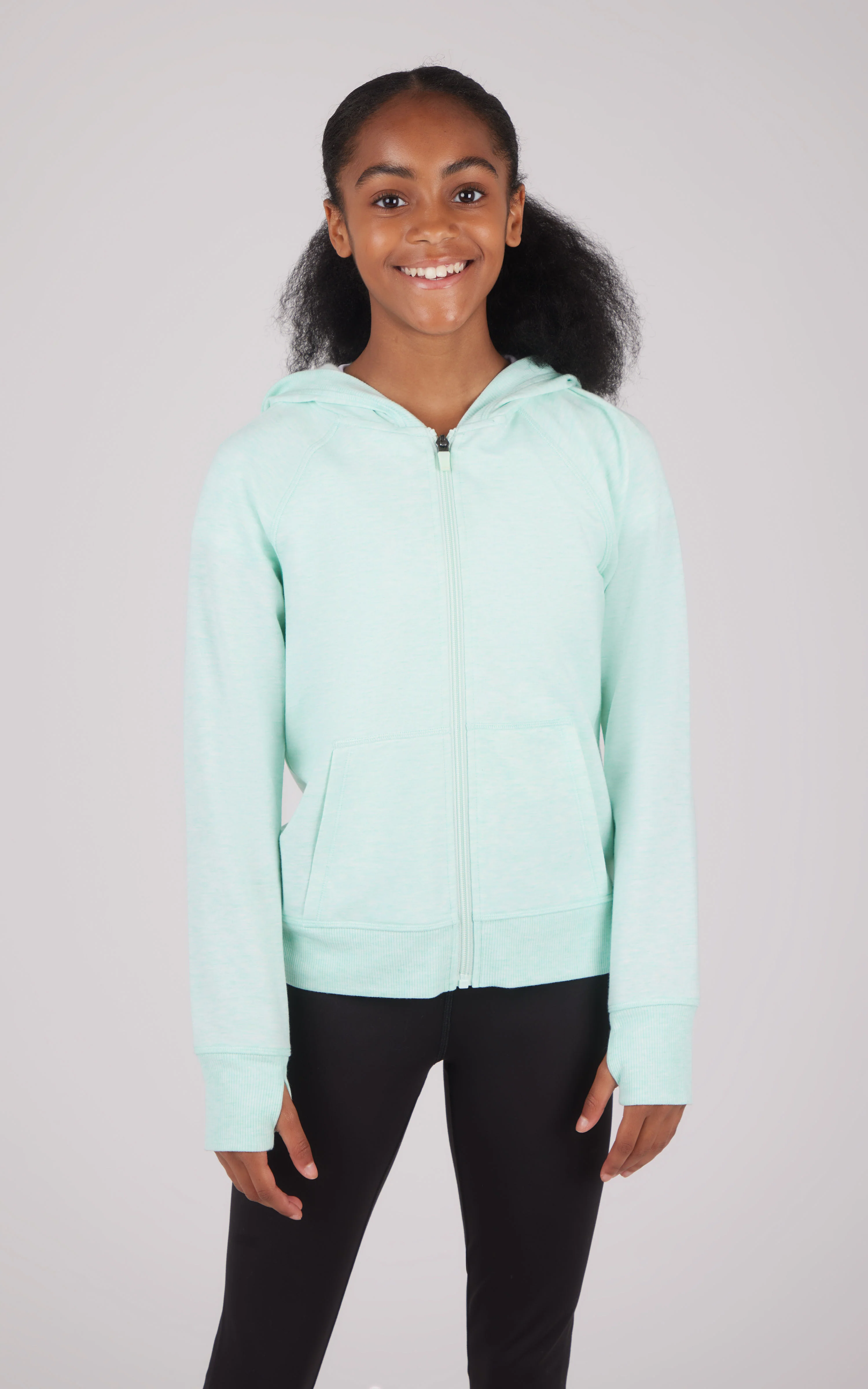 Girls Brushed Full Zip Hooded Jacket - Image 16