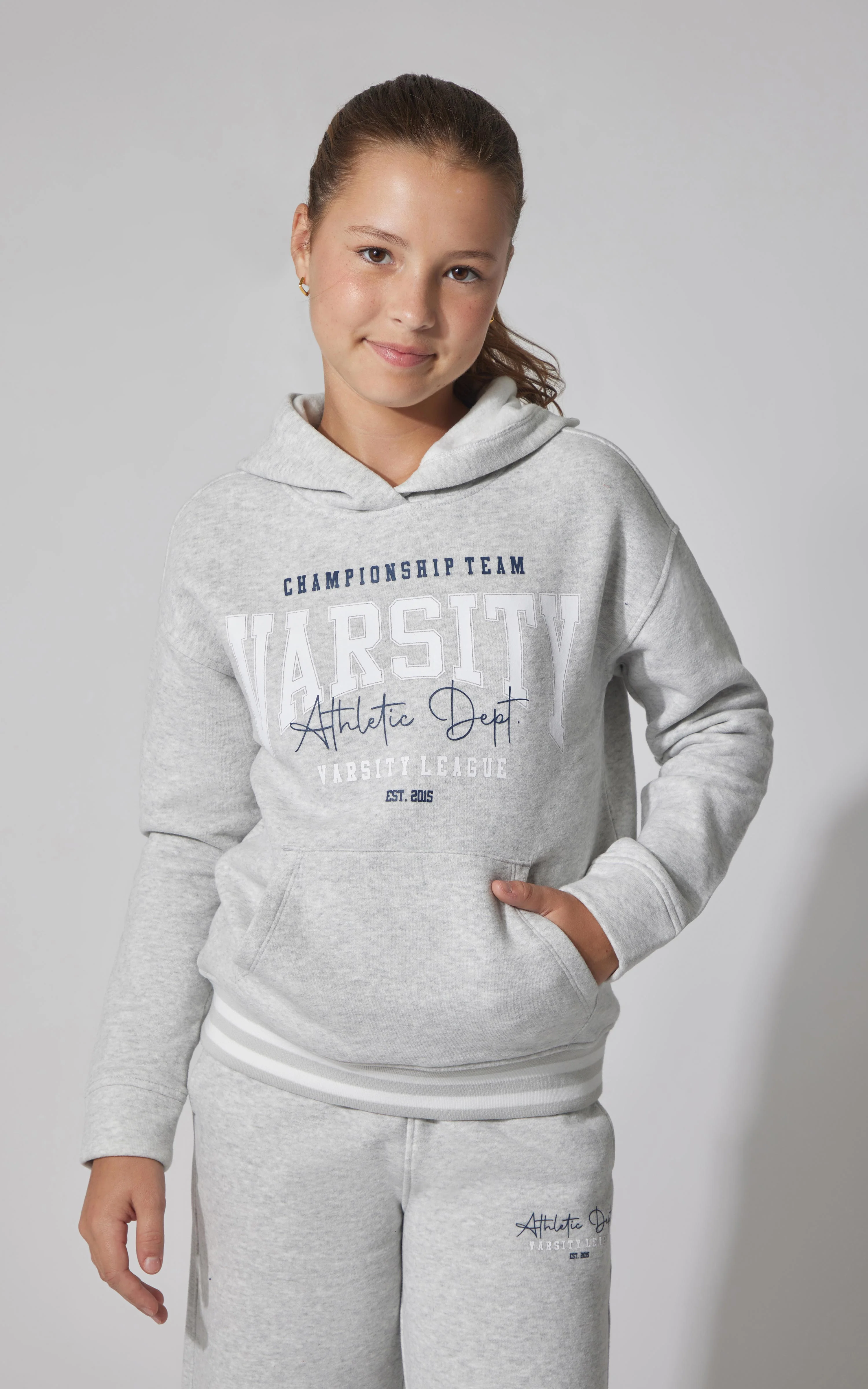 Girls Fleece Campus Pullover Hoodie - Image 4
