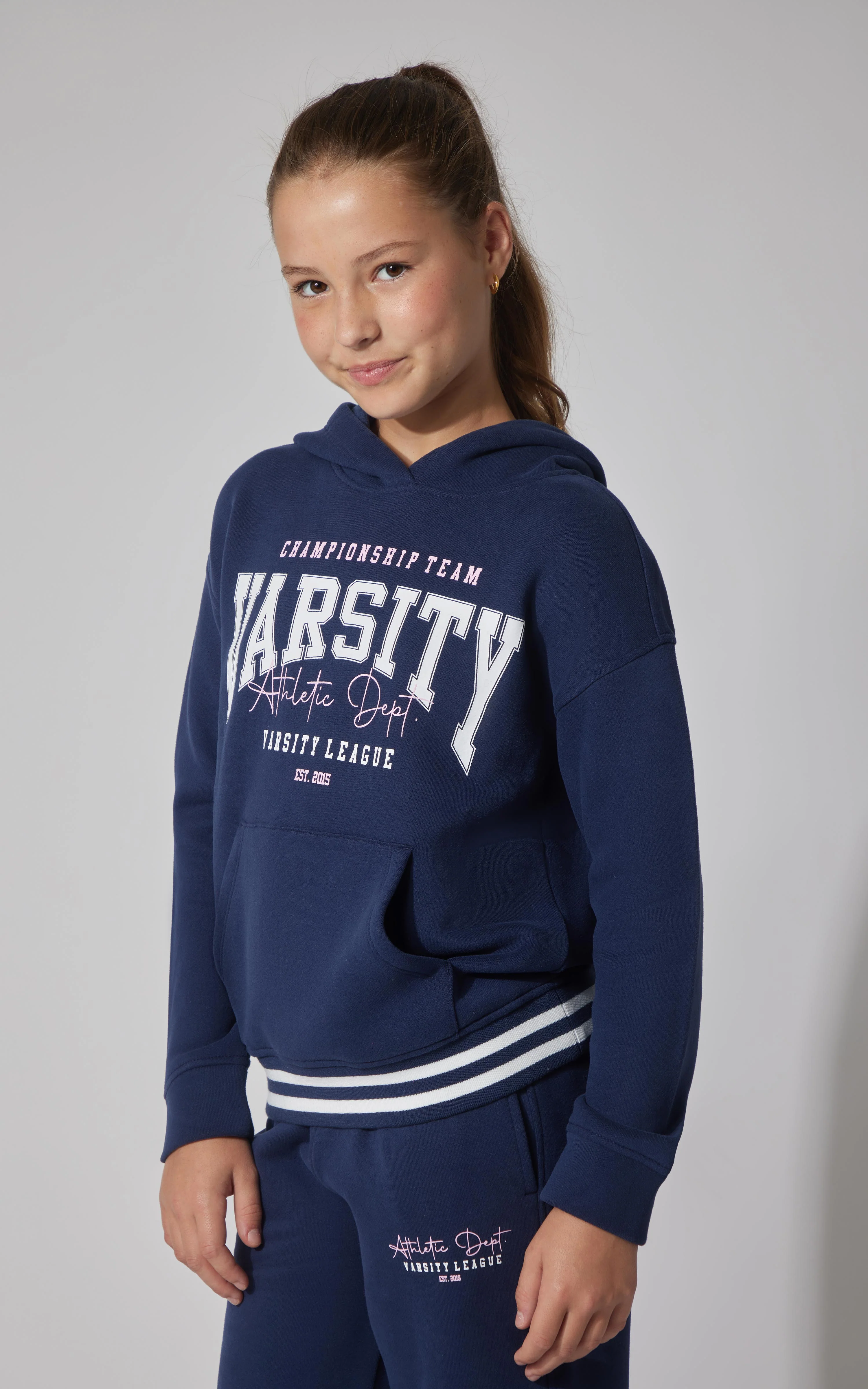 Girls Fleece Campus Pullover Hoodie - Image 9