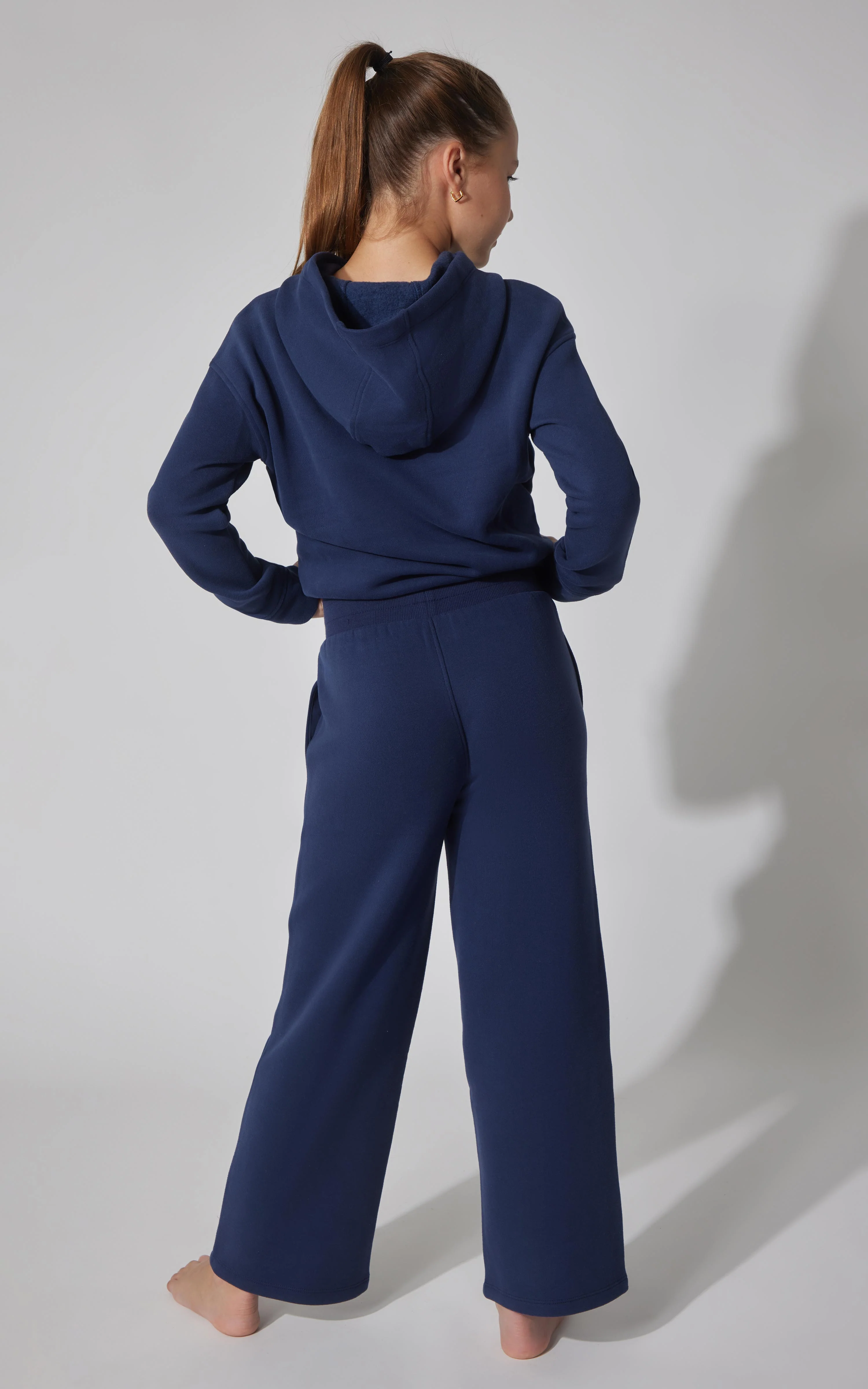 Girls Fleece Campus Wide Leg Pant - Image 10
