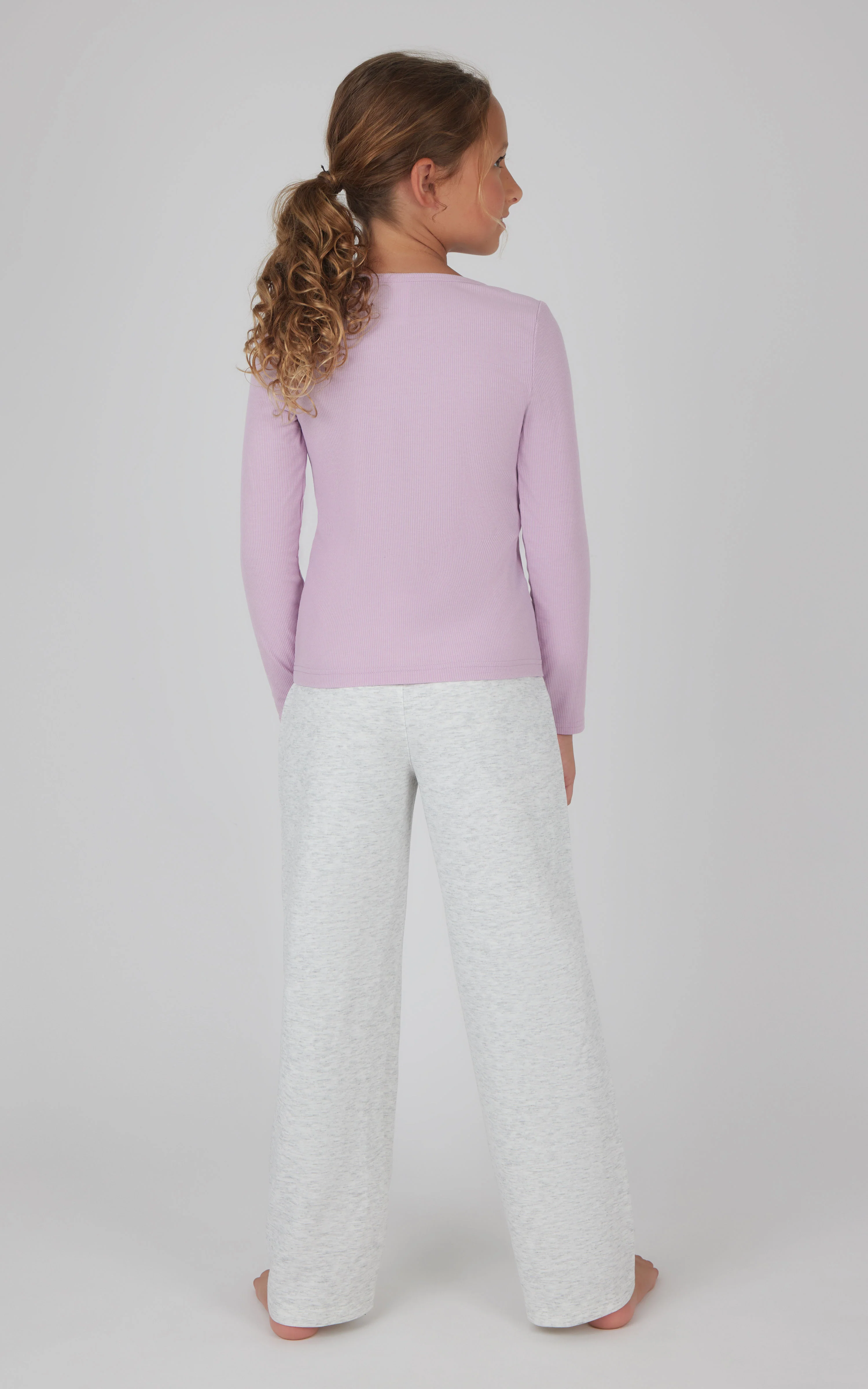 Girls Heavenly Rib School's Out Square Neck Top and Pant - Image 3