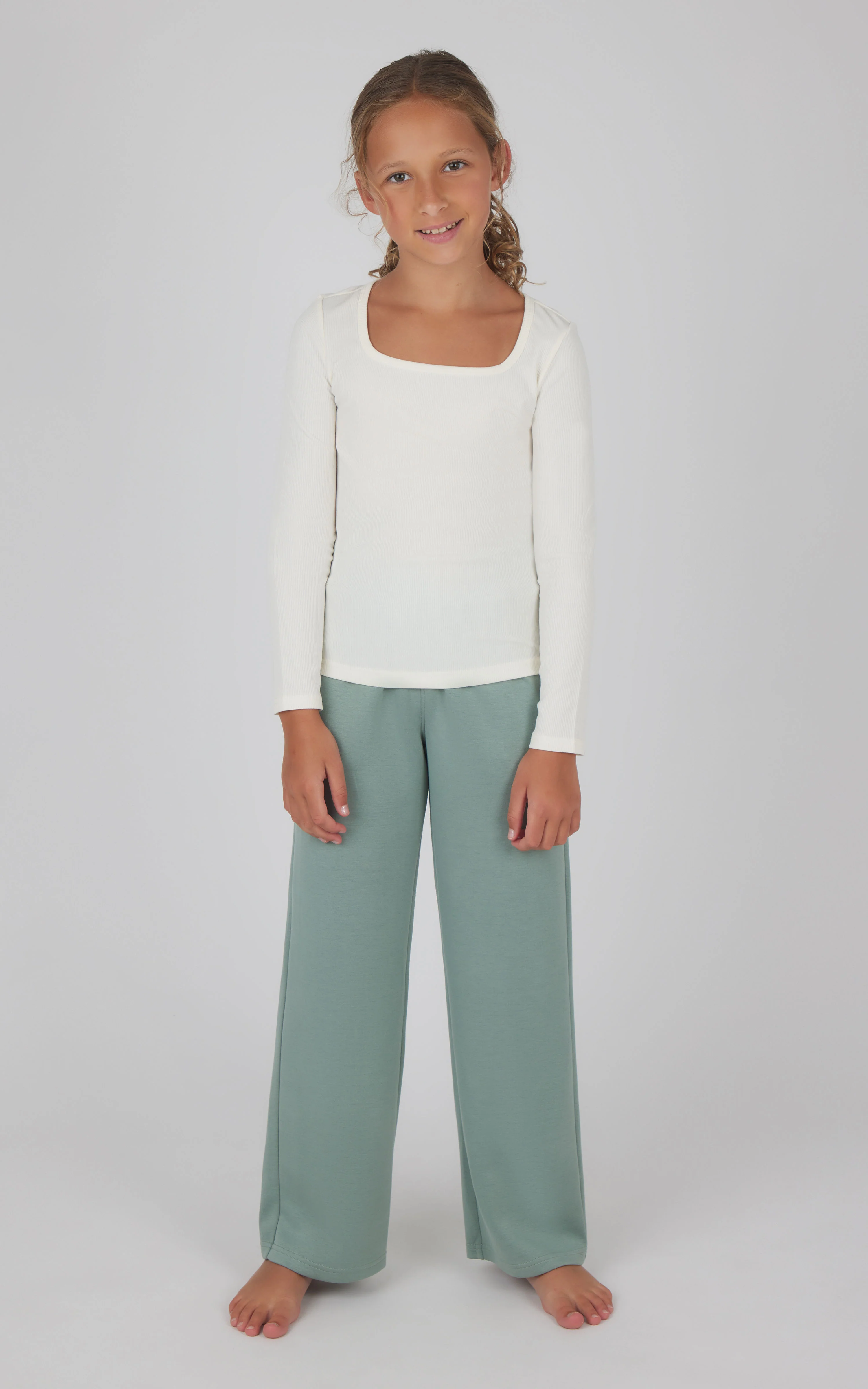 Girls Heavenly Rib School's Out Square Neck Top and Pant - Image 4