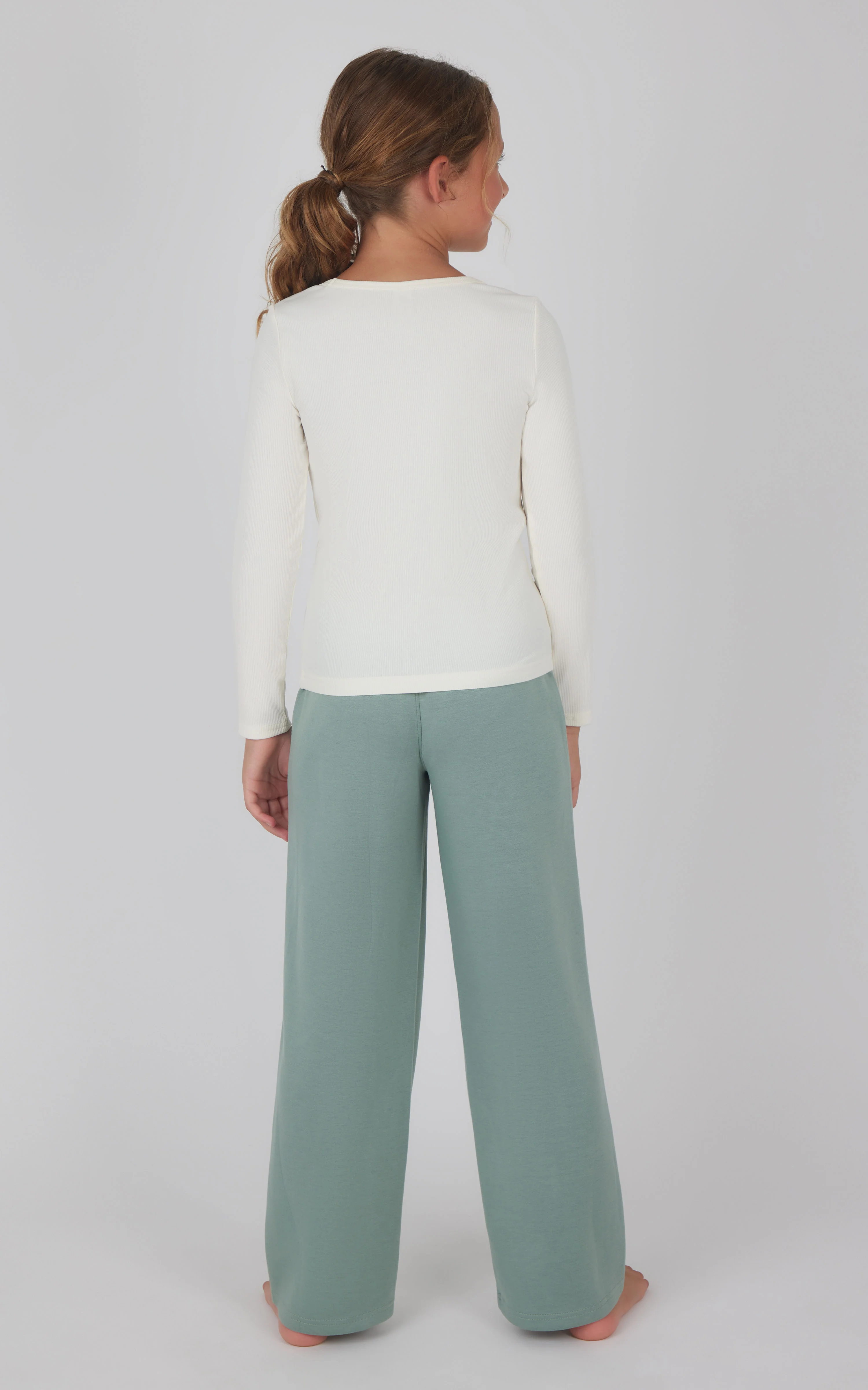 Girls Heavenly Rib School's Out Square Neck Top and Pant - Image 5