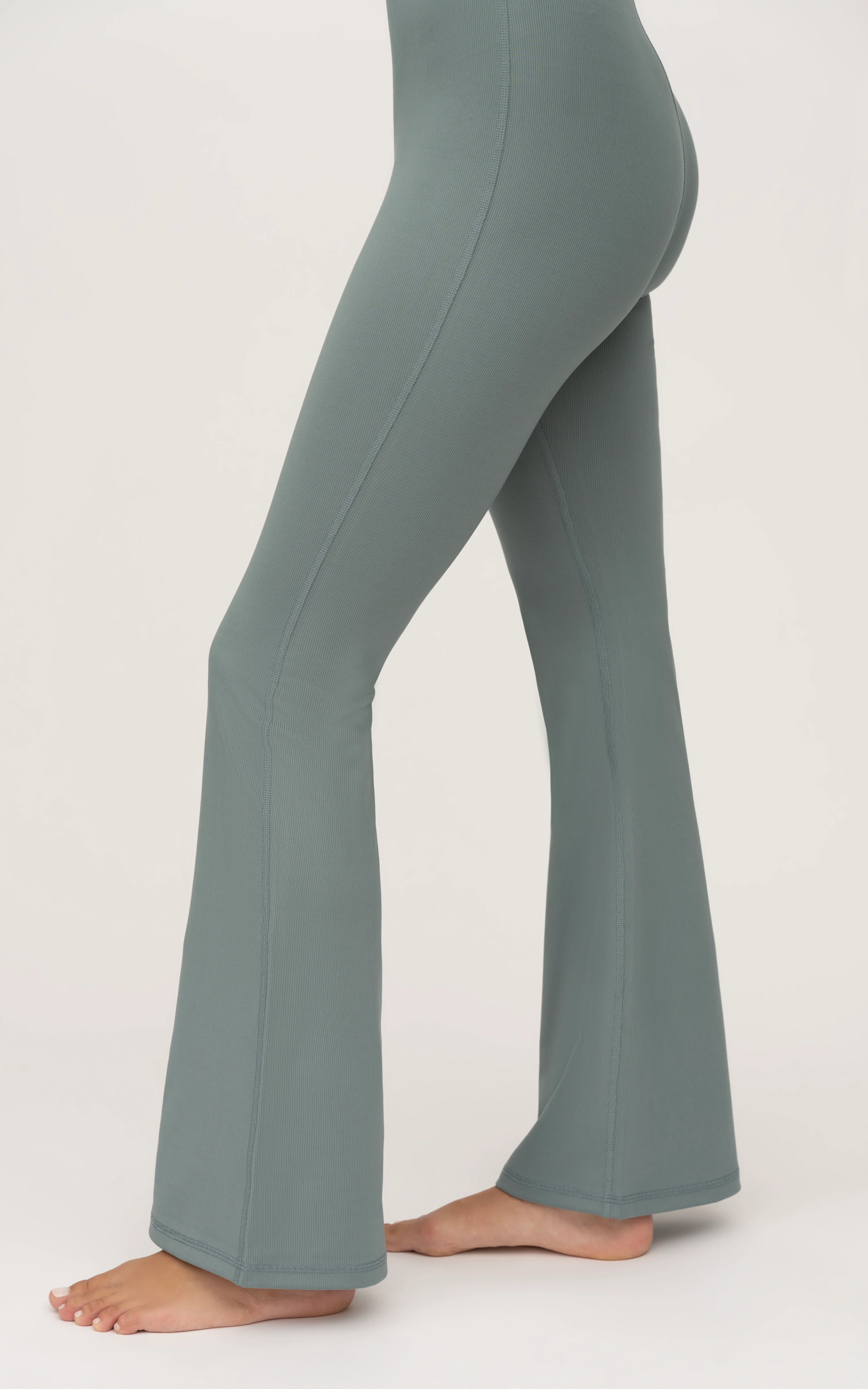 Illusion Ribbed Flare Jumpsuit - Image 4